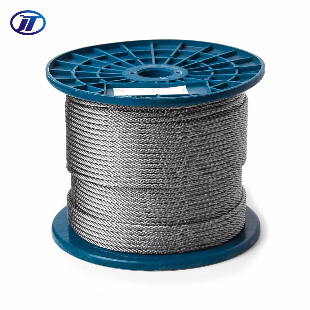 High Quality 6*12+7FC Structure Hot Dipped Galvanized Steel Wire Rope 10 mm in Wooden Reels