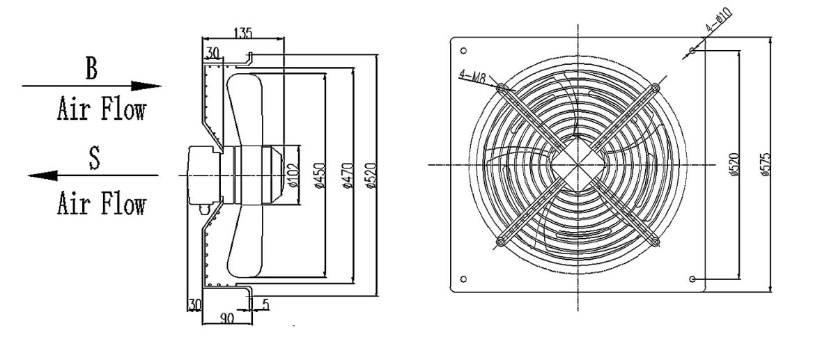 size--450-square-axial-fan size--450-square-axial-fan