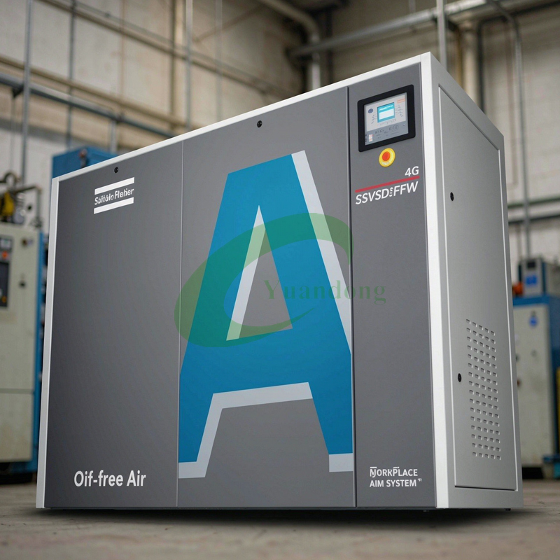 Atlas Copco AQ Water-Injected Oil-Free Screw Compressor