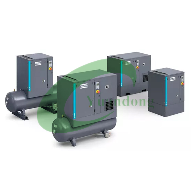 Atlas Copco Small 2.2kw 3kw 4kw 5.5kw 3HP 4HP 5HP 7HP 220V 50Hz 60Hz Single Phase Rotary Heavy Duty Screw Air Compressor