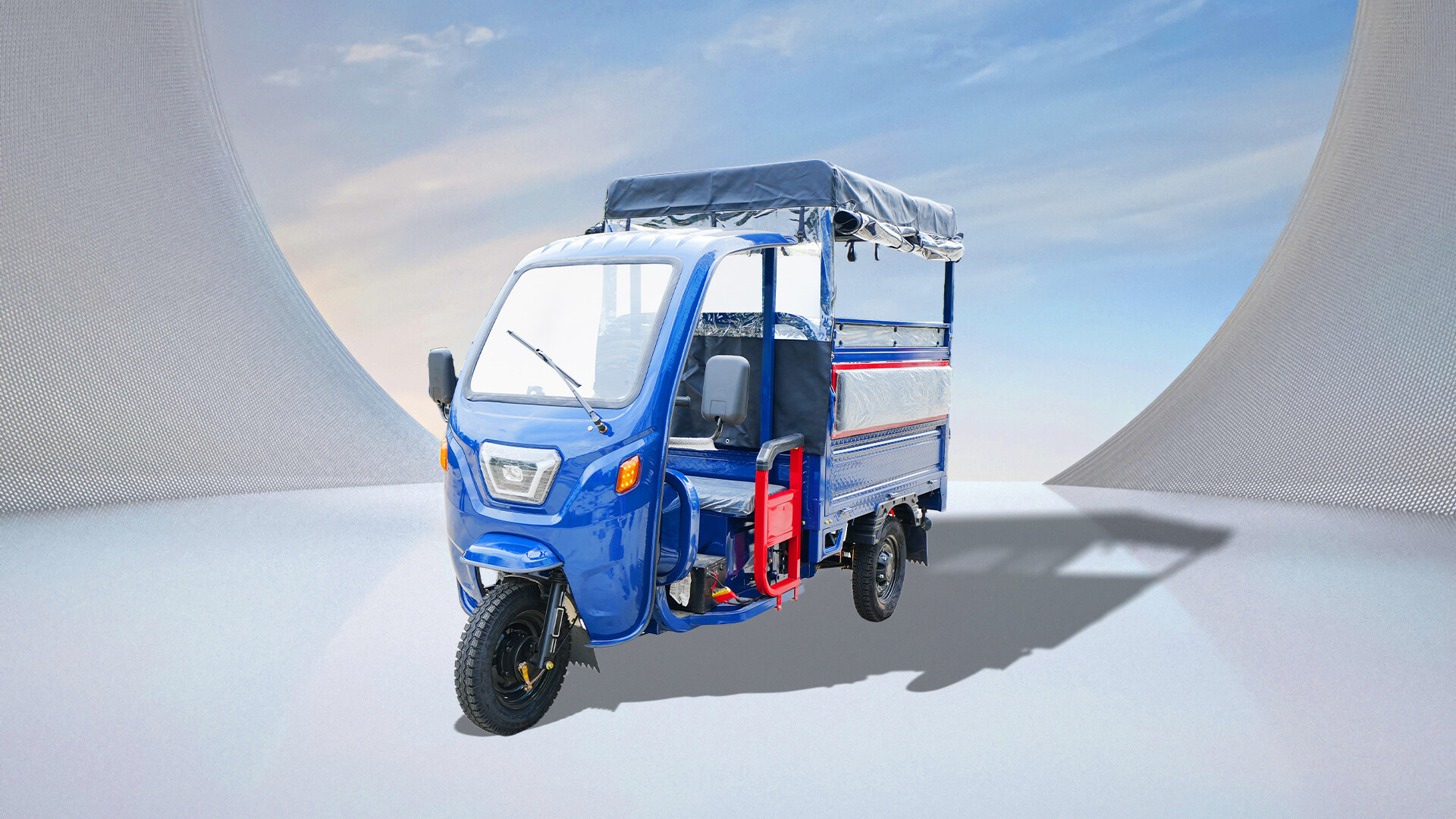 2.2mPassenger&CargoTricyclewithSimpleCanopy