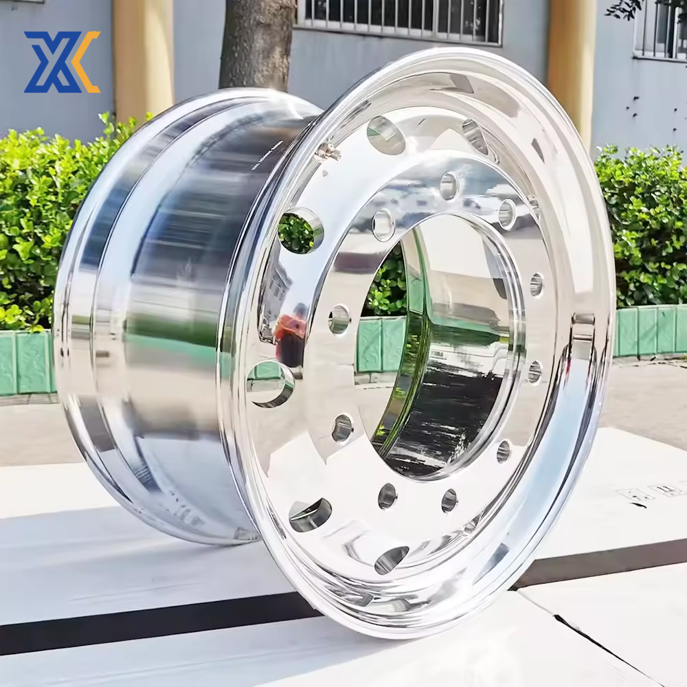 China Factory 22.5X9.00 Tubeless Steel Wheel Rim with 8 or 10 Holes for Heavy Truck
