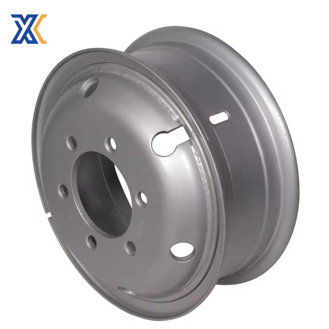 China Factory 22.5X9.00 Tubeless Steel Wheel Rim with 8 or 10 Holes for Heavy Truck