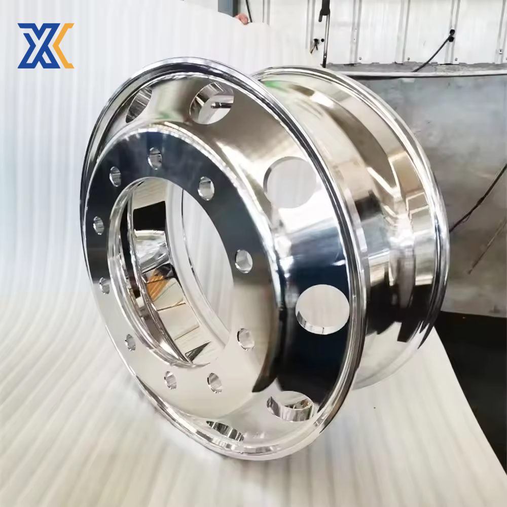 China Factory 22.5X9.00 Tubeless Steel Wheel Rim with 8 or 10 Holes for Heavy Truck