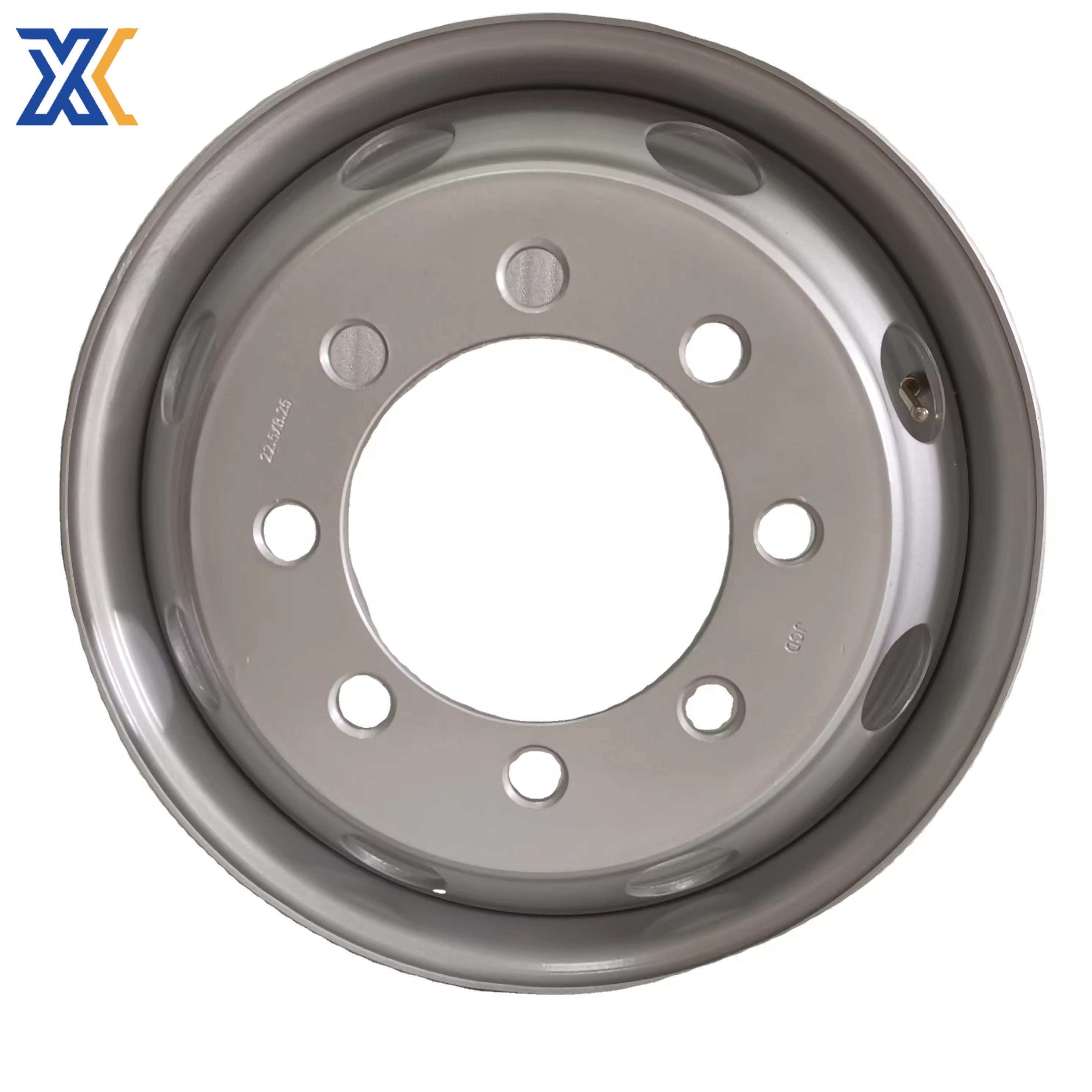Tubeless Steel Wheel Rim 19.5*7.5 Matched Tire Size 245/70R19.5 for Truck 