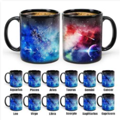 Starry Sky-Blue Dream 12 Constellations，Color Changing Mug Magic Mug.