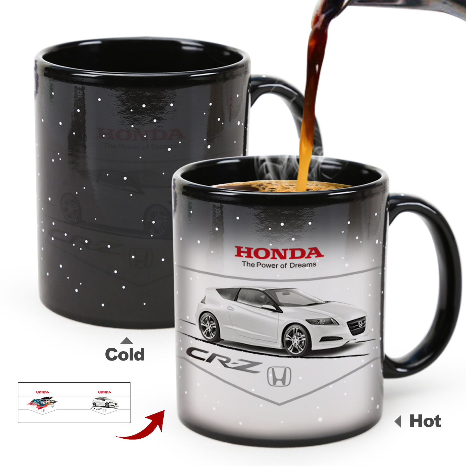 Custom color-changing mugs with preset patterns, custom designs based on your own patterns, and batch color-changing mugs