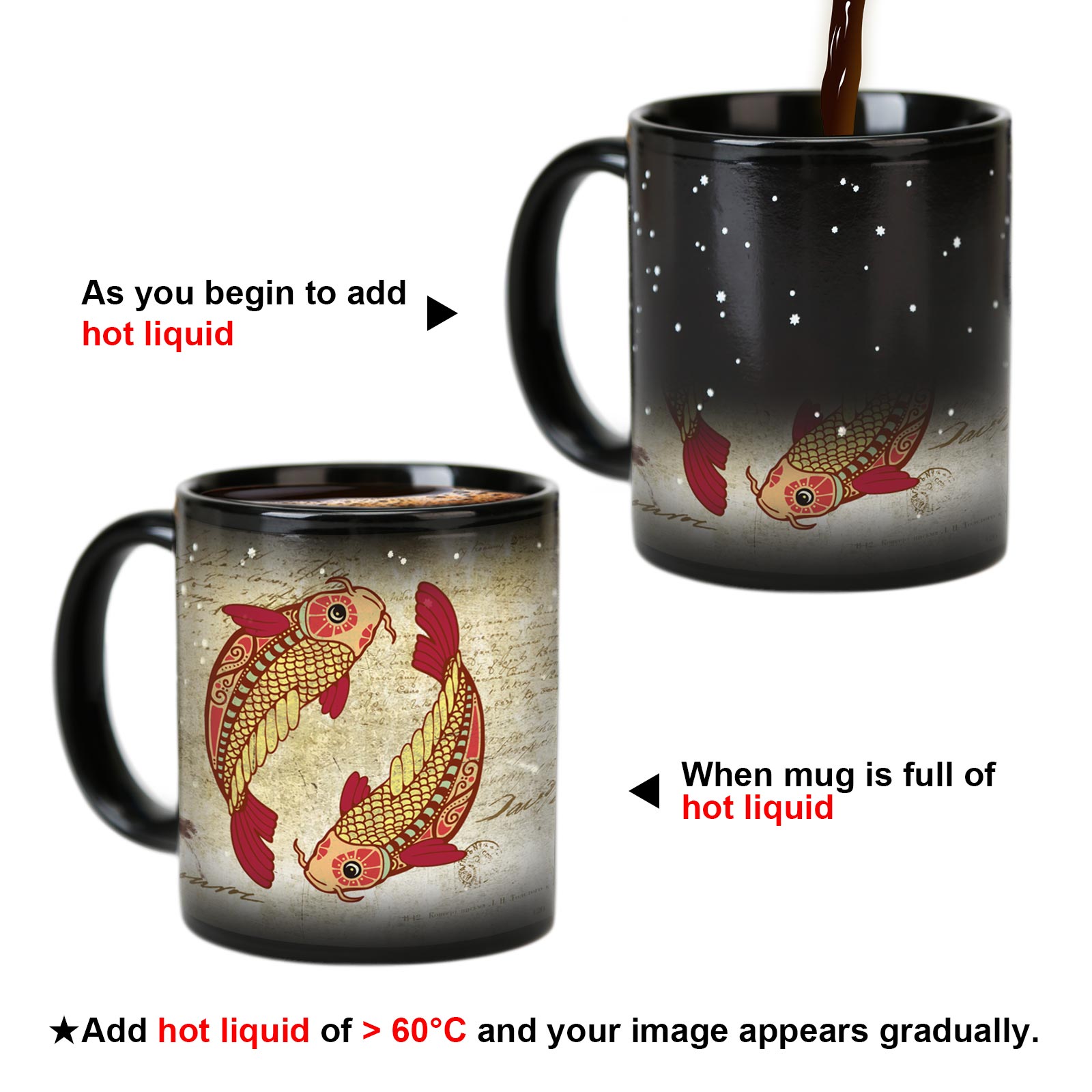 Starry Sky-Ancient time 12 Constellations，Color Changing Mug Magic Mug.