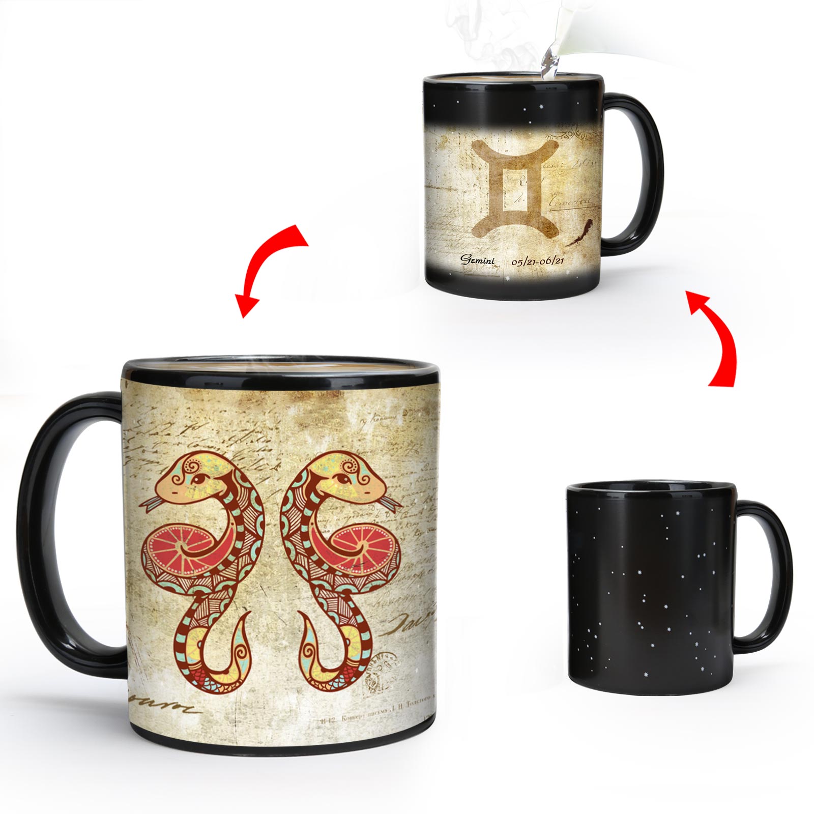 Starry Sky-Ancient time 12 Constellations，Color Changing Mug Magic Mug.