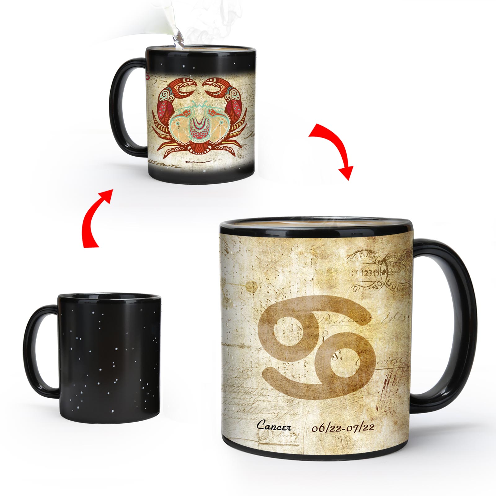 Starry Sky-Ancient time 12 Constellations，Color Changing Mug Magic Mug.