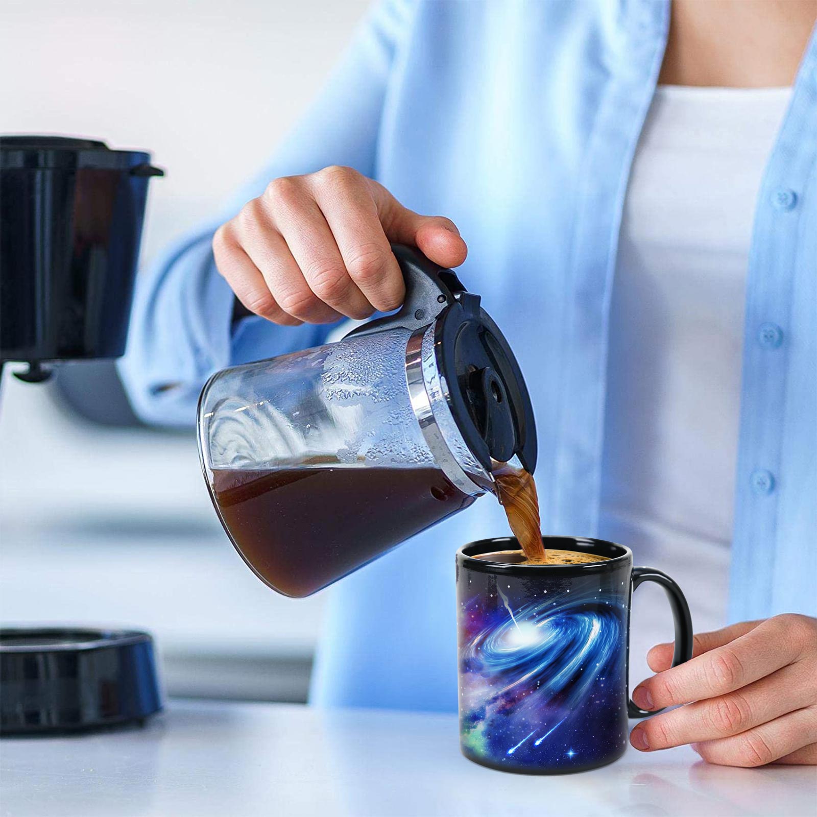 Starry Sky-Blue Dream 12 Constellations，Color Changing Mug Magic Mug.