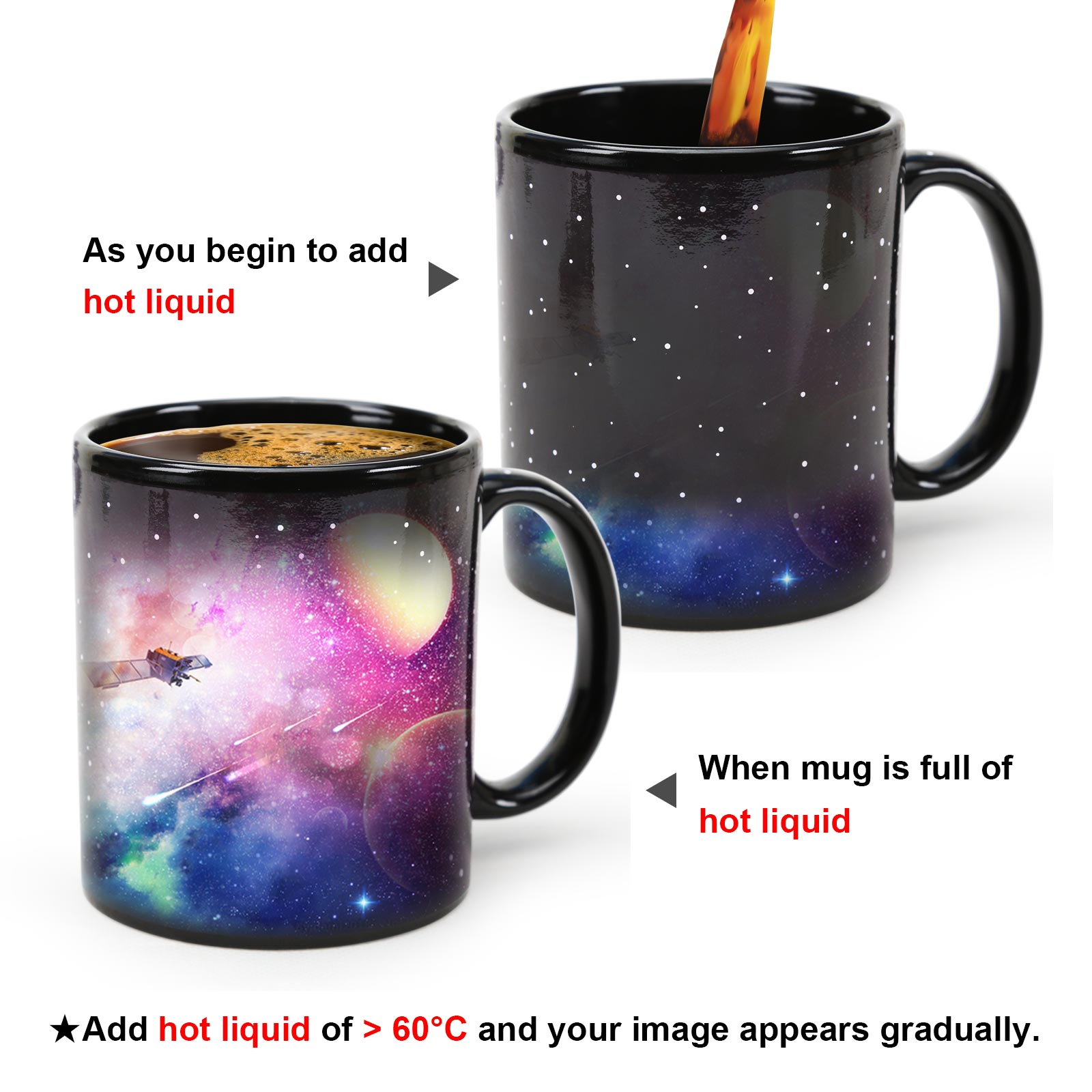Starry Sky-Blue Dream 12 Constellations，Color Changing Mug Magic Mug.