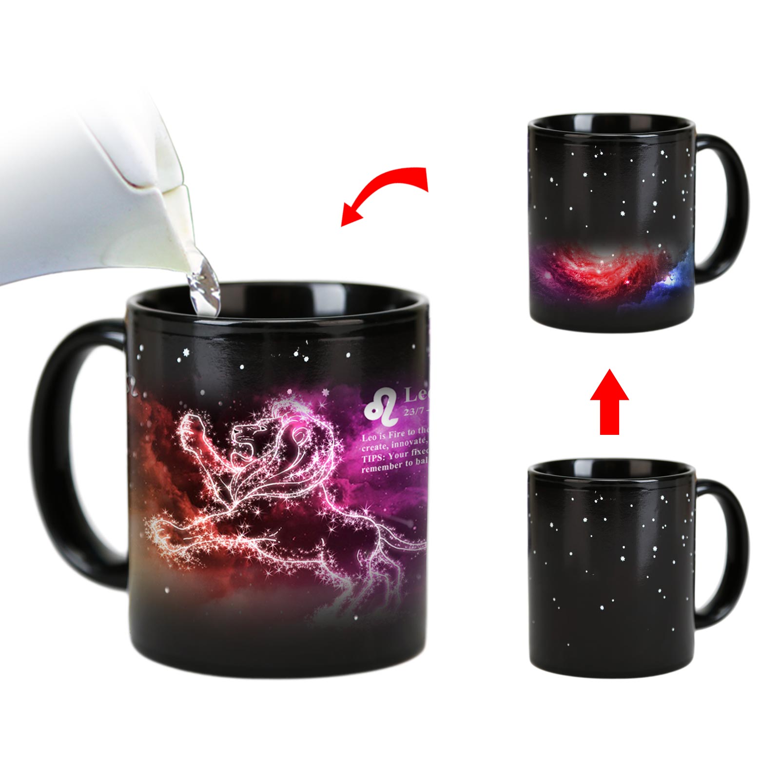 Starry Sky-Purple Fantasy 12 Constellations，Color Changing Mug Magic Mug.