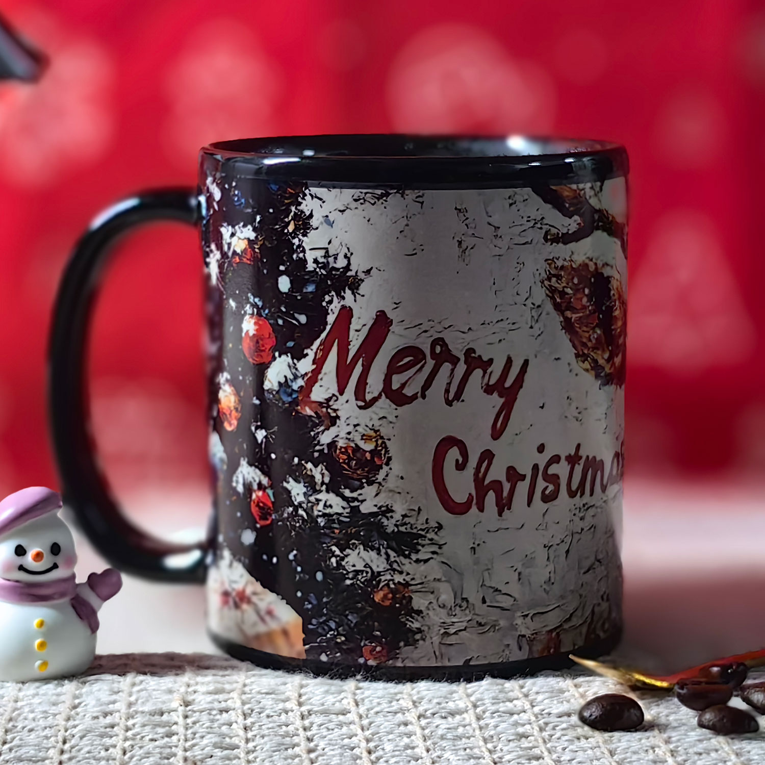 B22-Tree-Trees & Deer，Color Changing Mug Magic Mug.