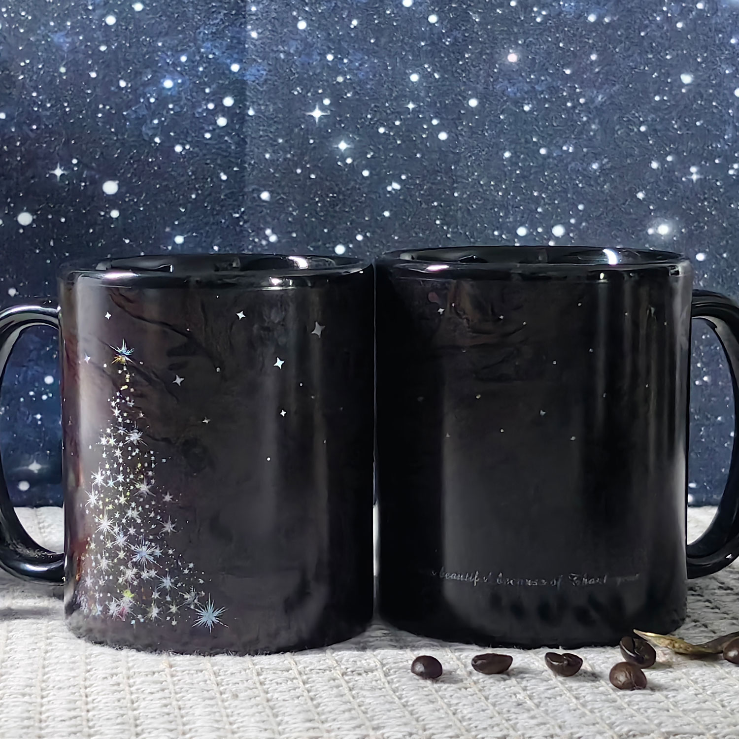 A22-Tree-Trees & Deer，Color Changing Mug Magic Mug.