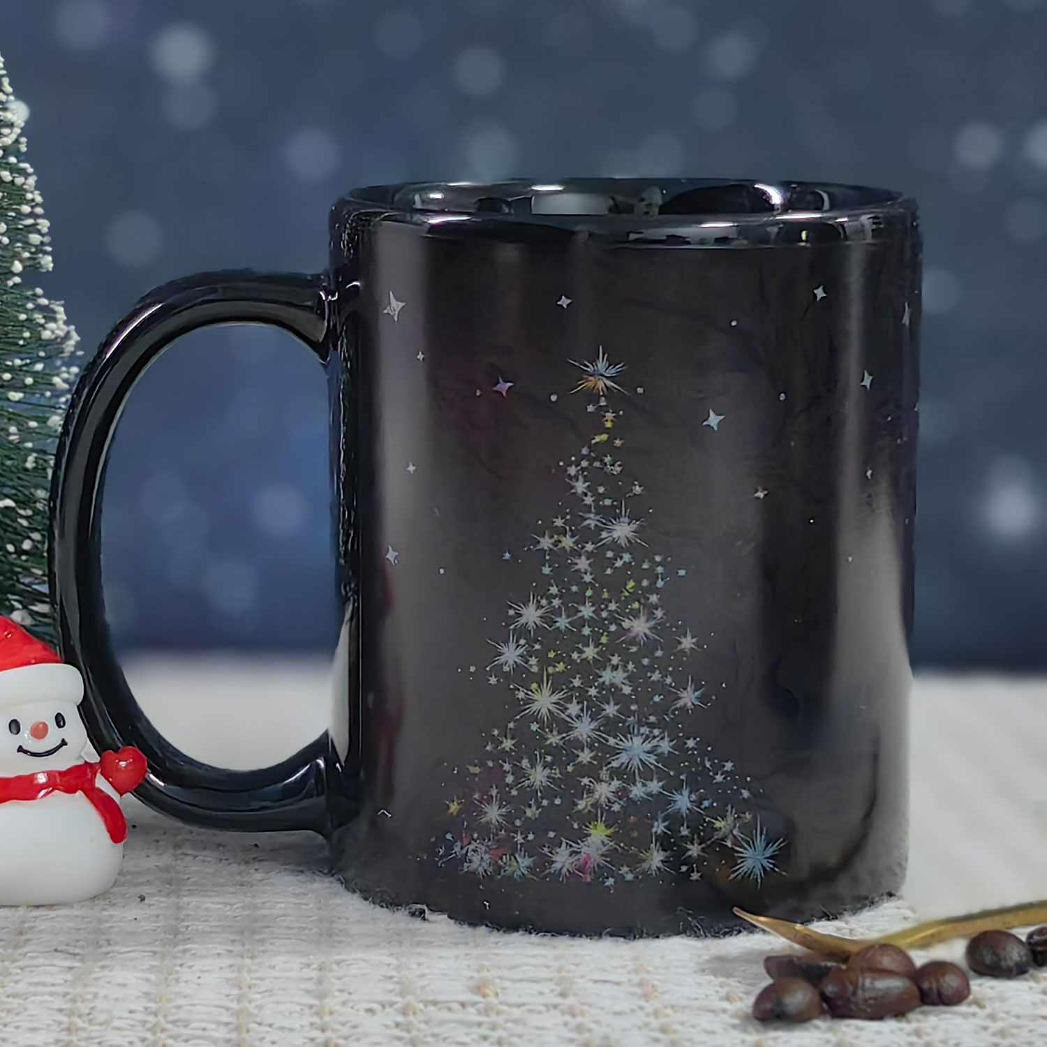 A22-Tree-Trees & Deer，Color Changing Mug Magic Mug.