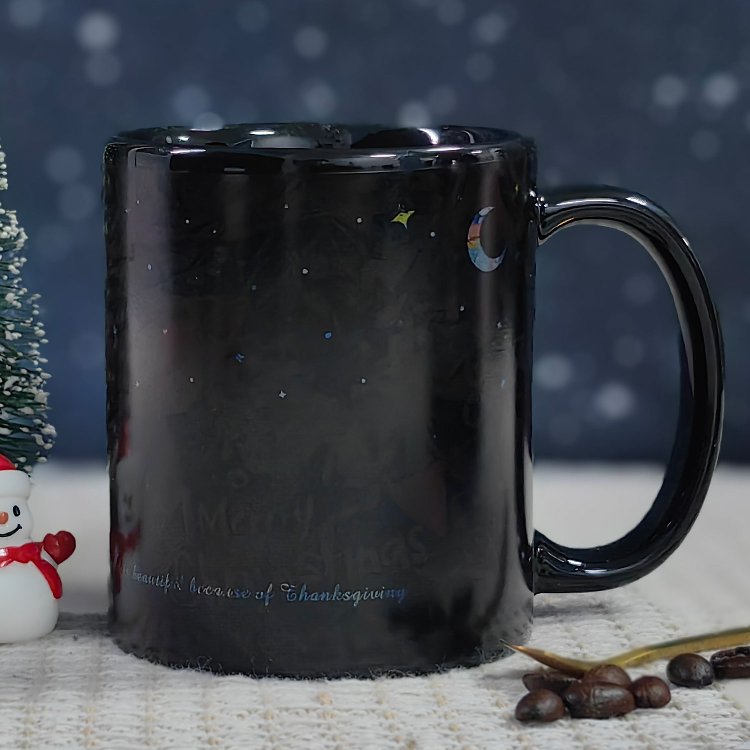 A22-Tree-Trees & Deer，Color Changing Mug Magic Mug.