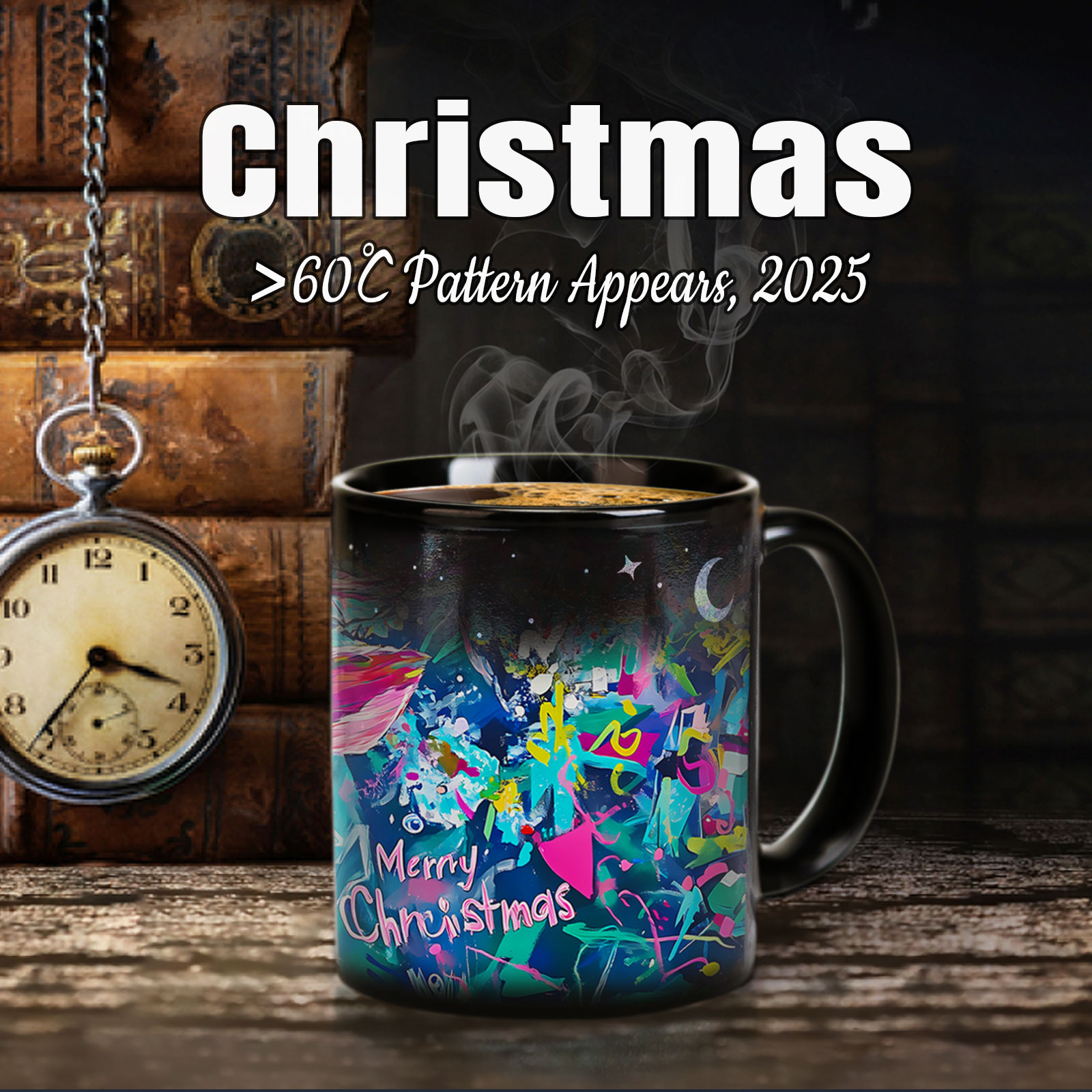 A22-Tree-Trees & Deer，Color Changing Mug Magic Mug.