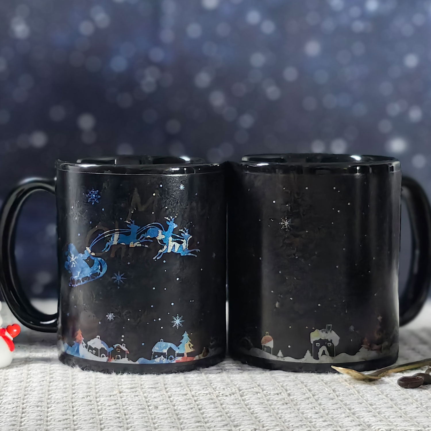 A12-Luche-Trees & Snowman，Color Changing Mug Magic Mug.