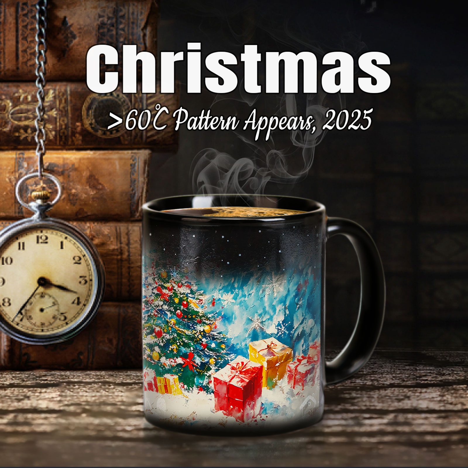 A12-Luche-Trees & Snowman，Color Changing Mug Magic Mug.