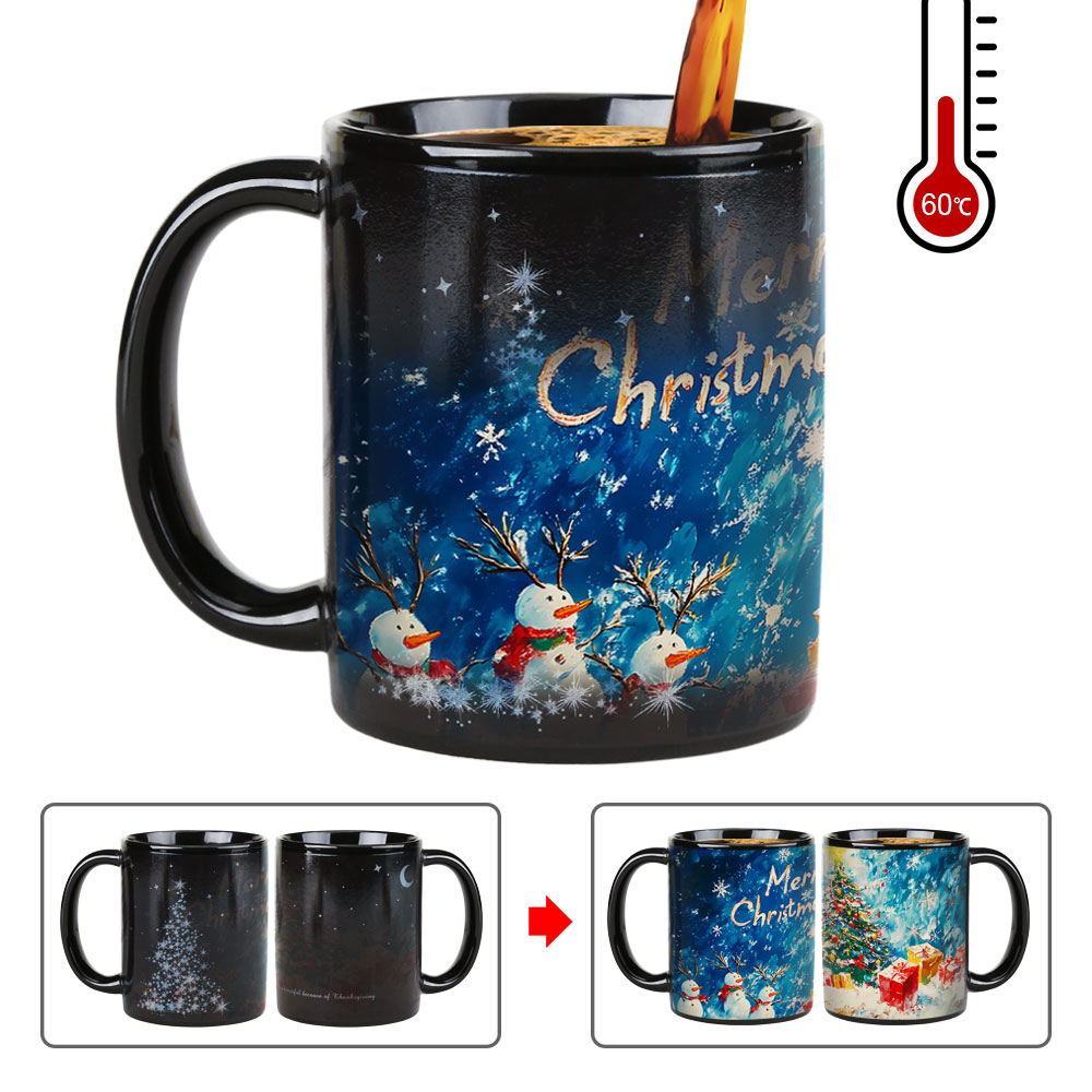 A12-Luche-Trees & Snowman，Color Changing Mug Magic Mug.