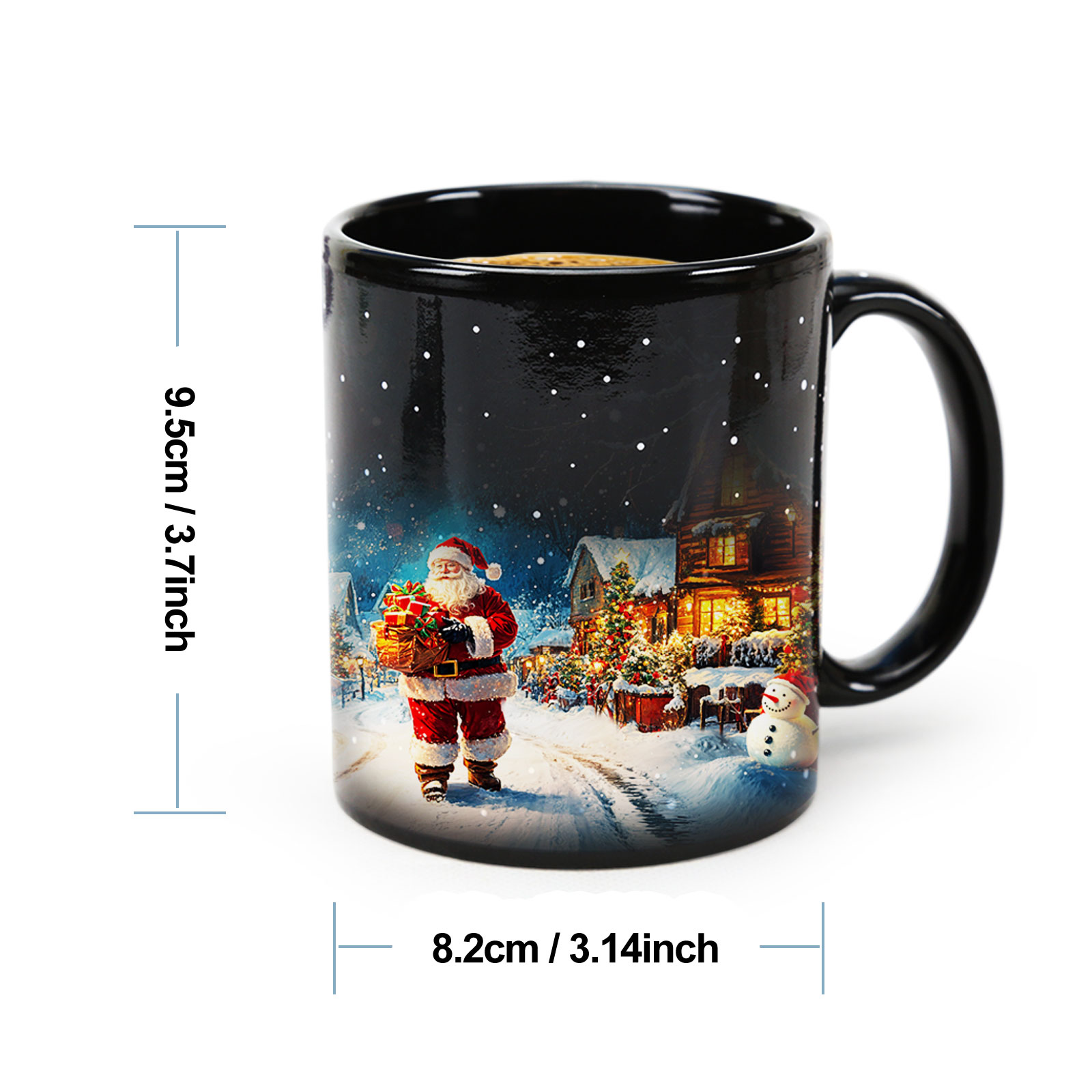 Stary-Snow House &Santa Claus, Color Changing Mug Magic Mug.