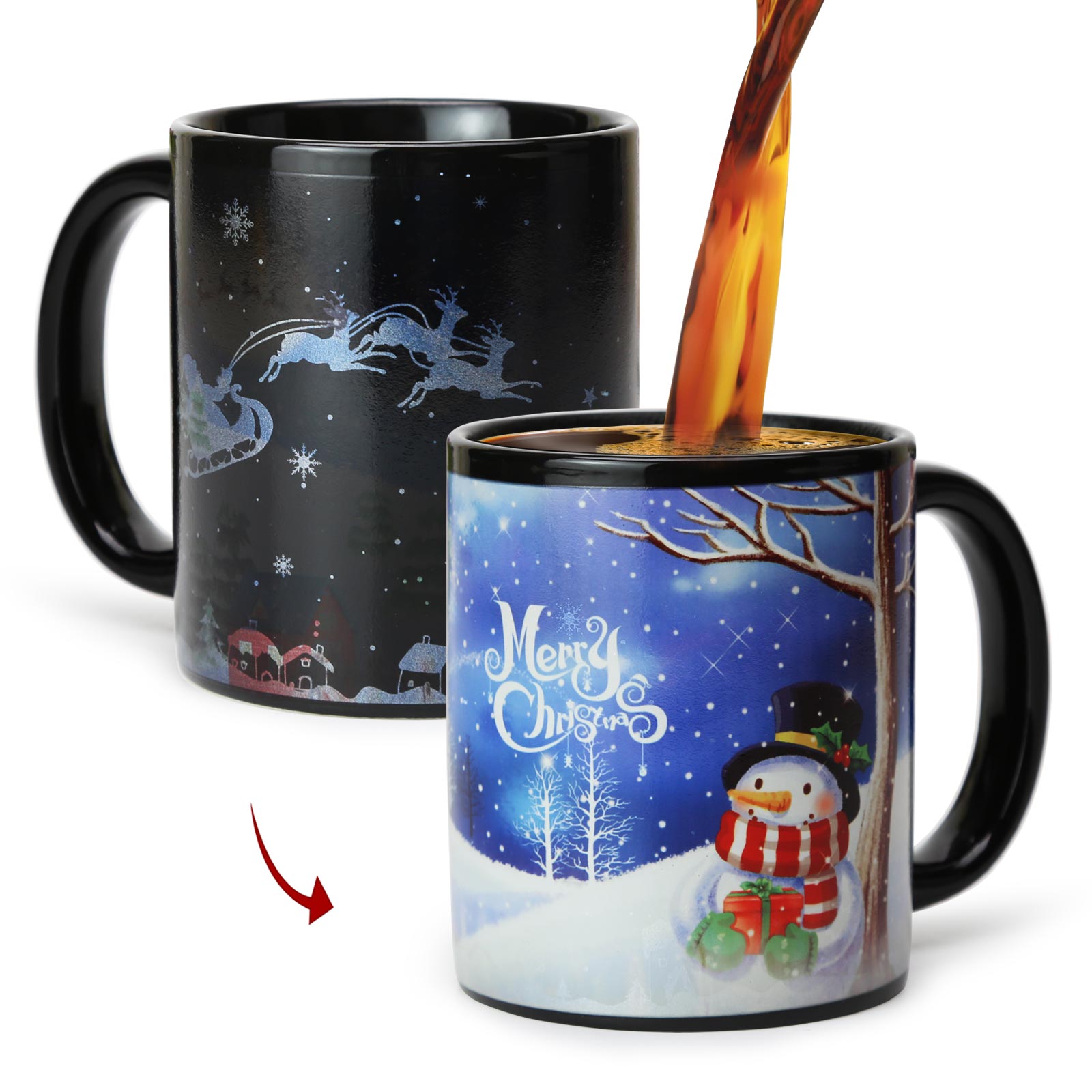 Luche-Snowman B2，Color Changing Mug Magic Mug.