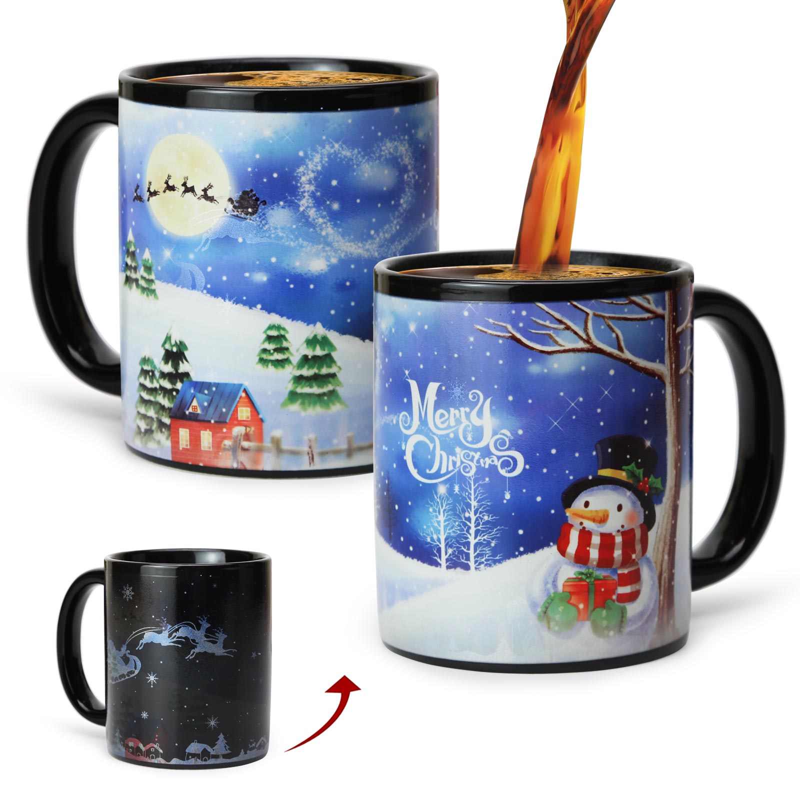 Luche-Snowman B2，Color Changing Mug Magic Mug.
