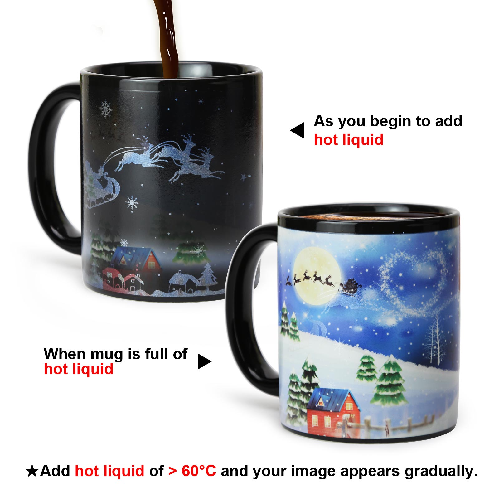 Luche-Snowman B2，Color Changing Mug Magic Mug.