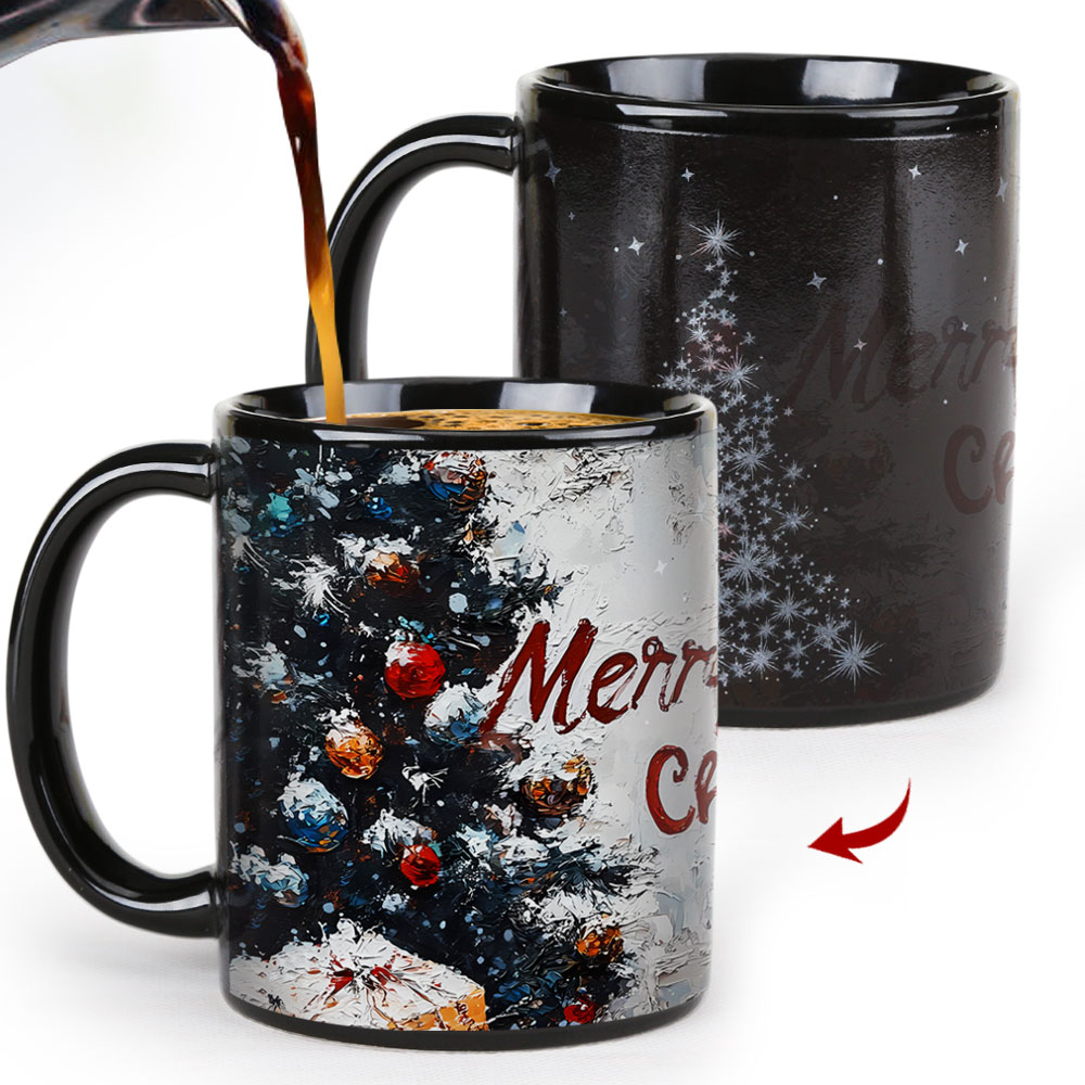 B22-Tree-Trees & Deer，Color Changing Mug Magic Mug.