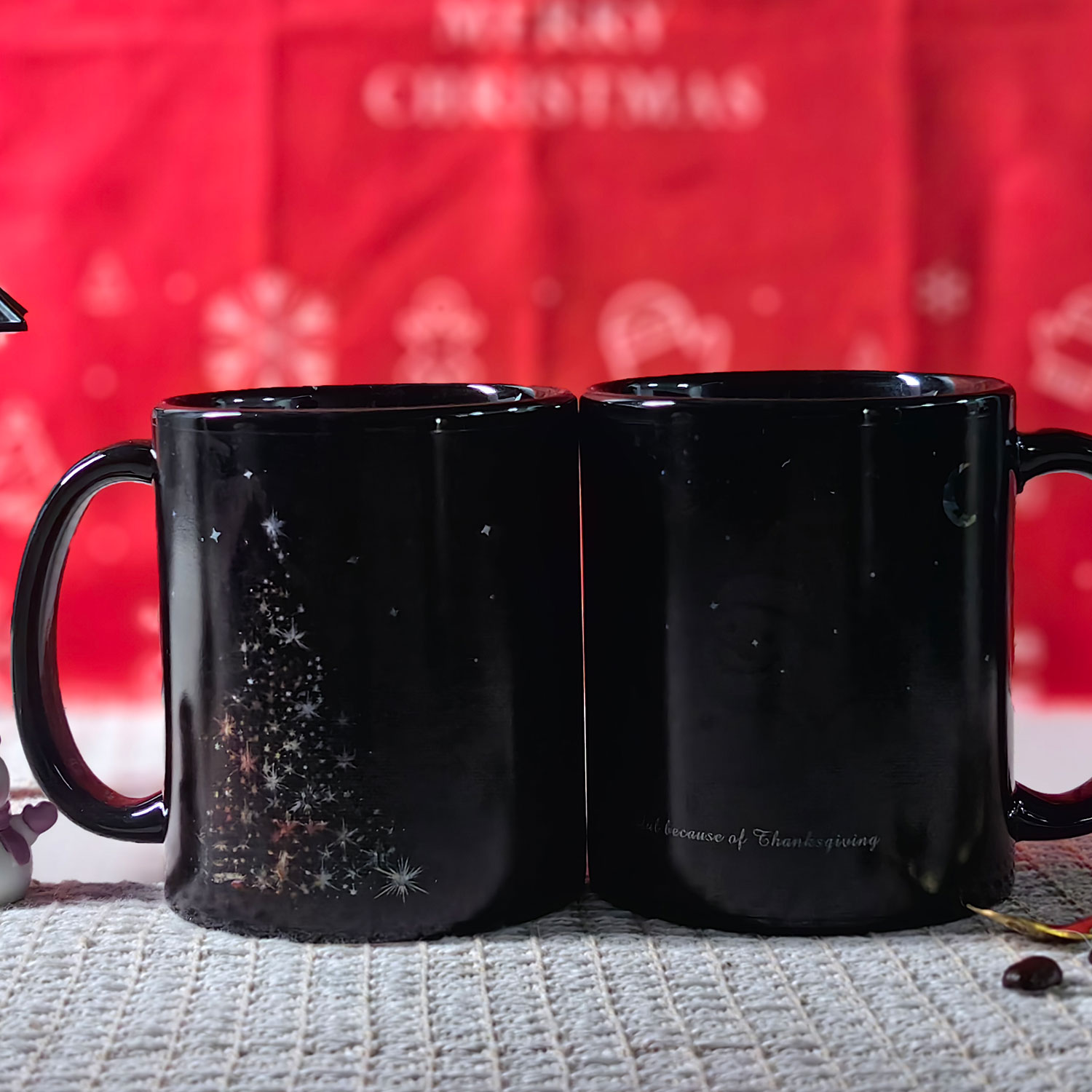 B21-Tree-Trees & Snowman，Color Changing Mug Magic Mug.