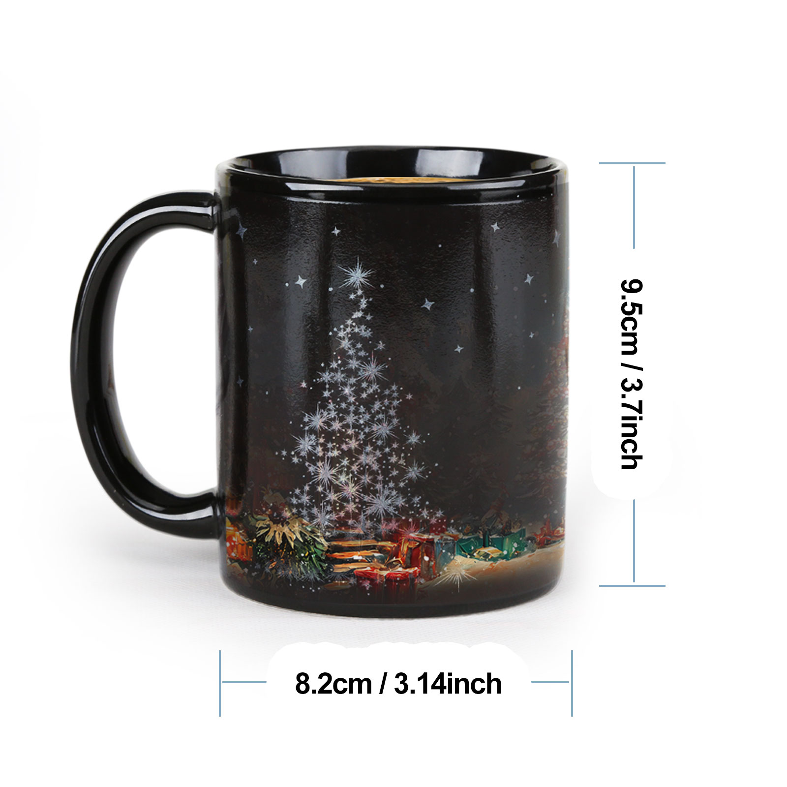 B21-Tree-Trees & Snowman，Color Changing Mug Magic Mug.