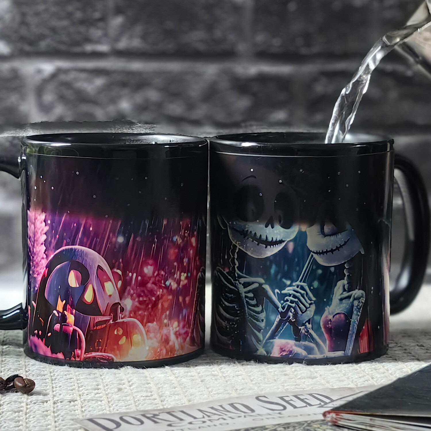 Starry-Rainbow Umbrella，Halloween Color Changing Mug Magic Mug.