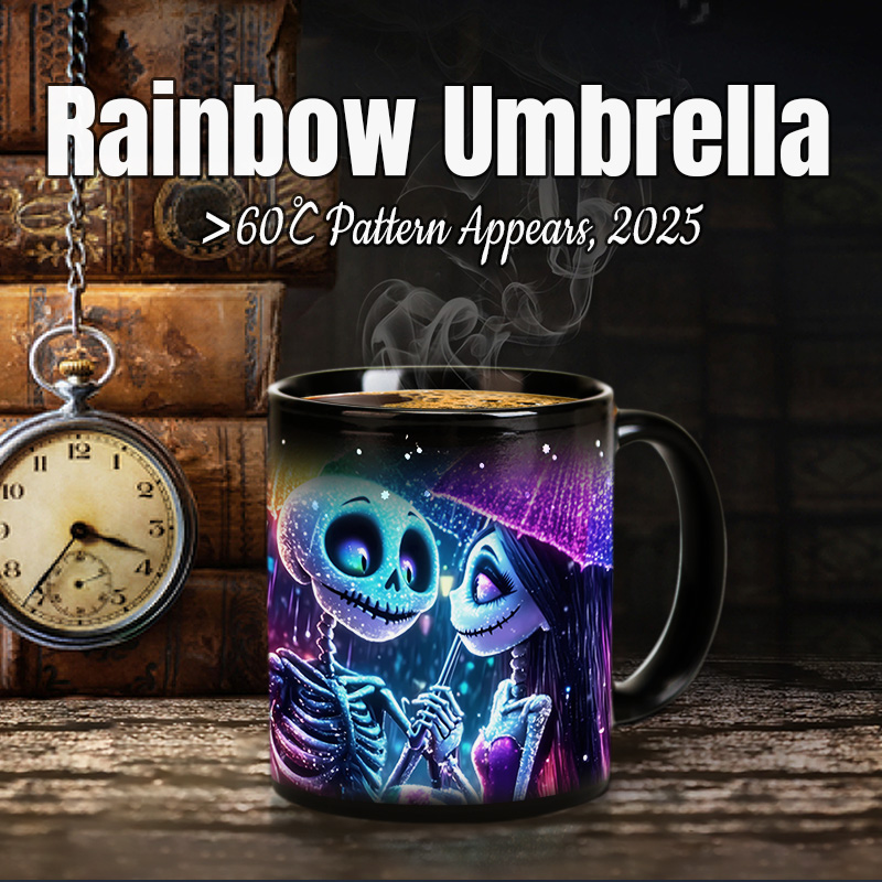 Starry-Rainbow Umbrella，Halloween Color Changing Mug Magic Mug.