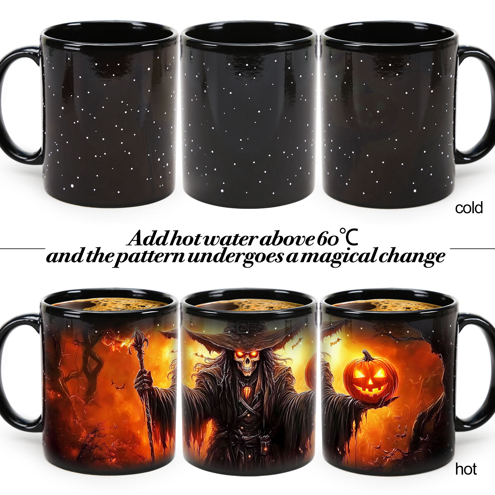 Starry-Wizard，Halloween Color Changing Mug Magic Mug.