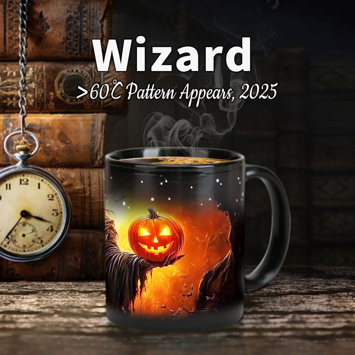 Starry-Wizard，Halloween Color Changing Mug Magic Mug.