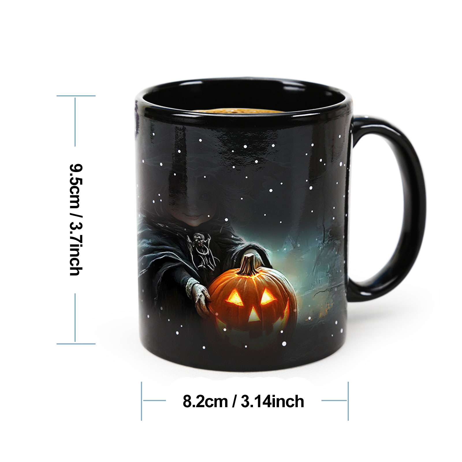 Starry-the Little Witch，Halloween Color Changing Mug Magic Mug.