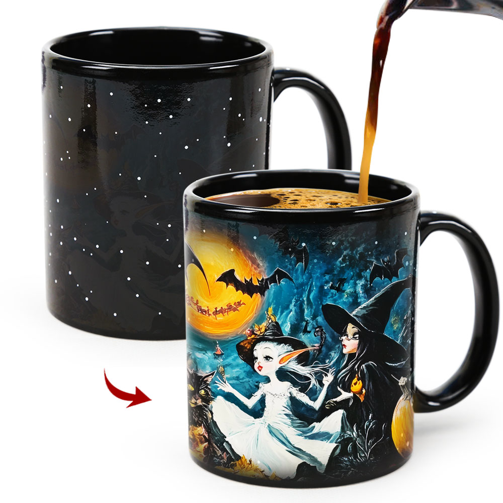 Starry-Halloween Party 1，Halloween Color Changing Mug Magic Mug.