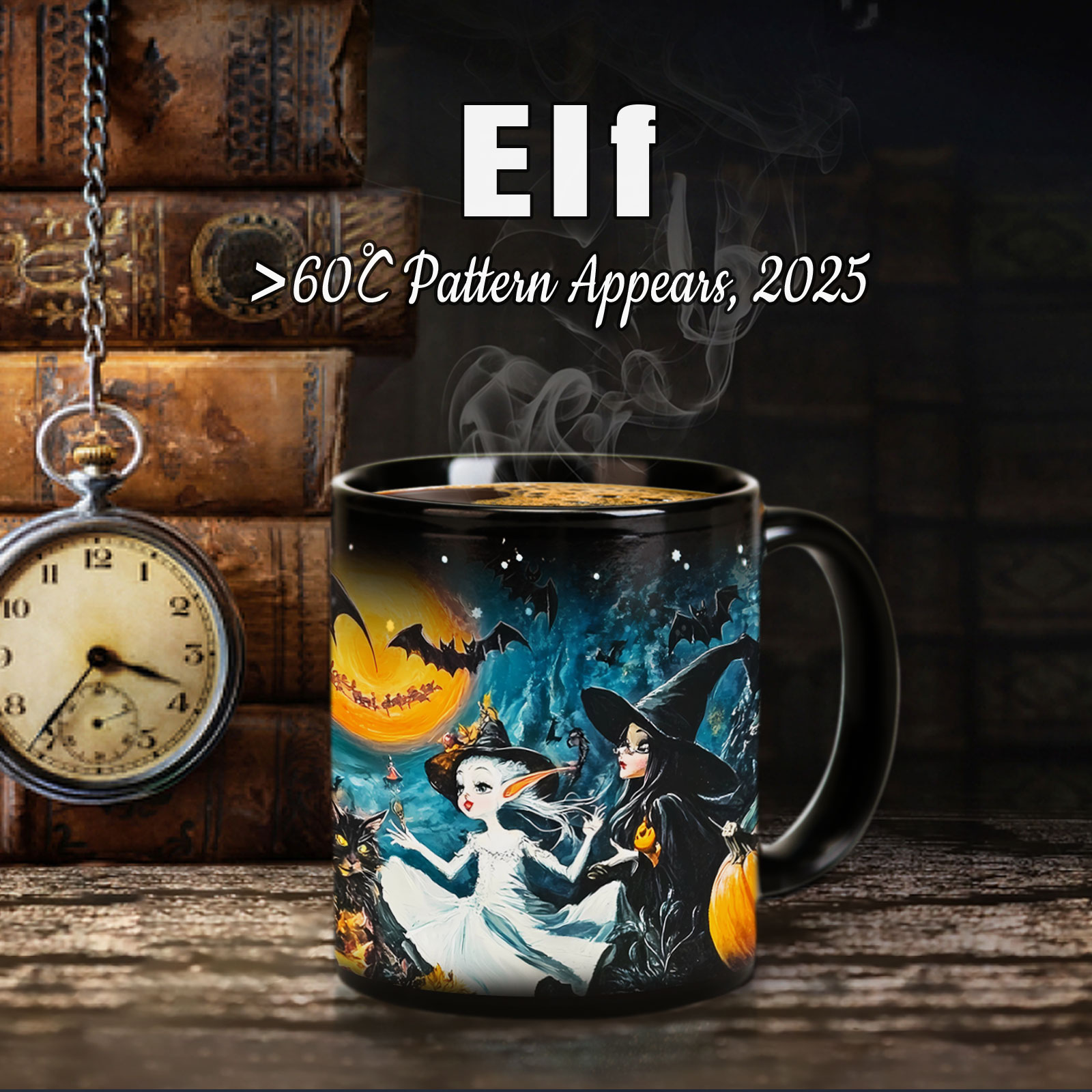 Starry-Halloween Party 1，Halloween Color Changing Mug Magic Mug.