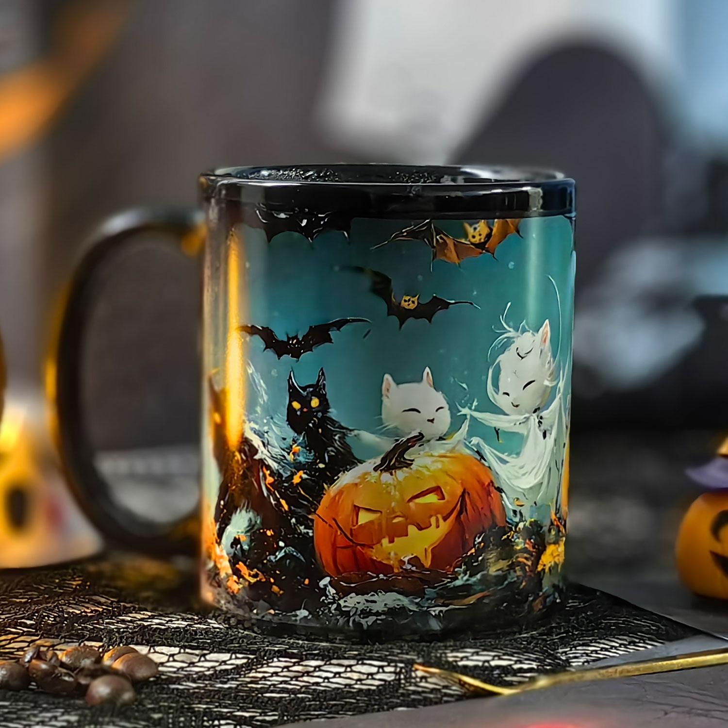 Starry-Halloween Party 2,Halloween Color Changing Mug Magic Mug. Starry-Halloween Party 2,Halloween Color Changing Mug Magic Mug.