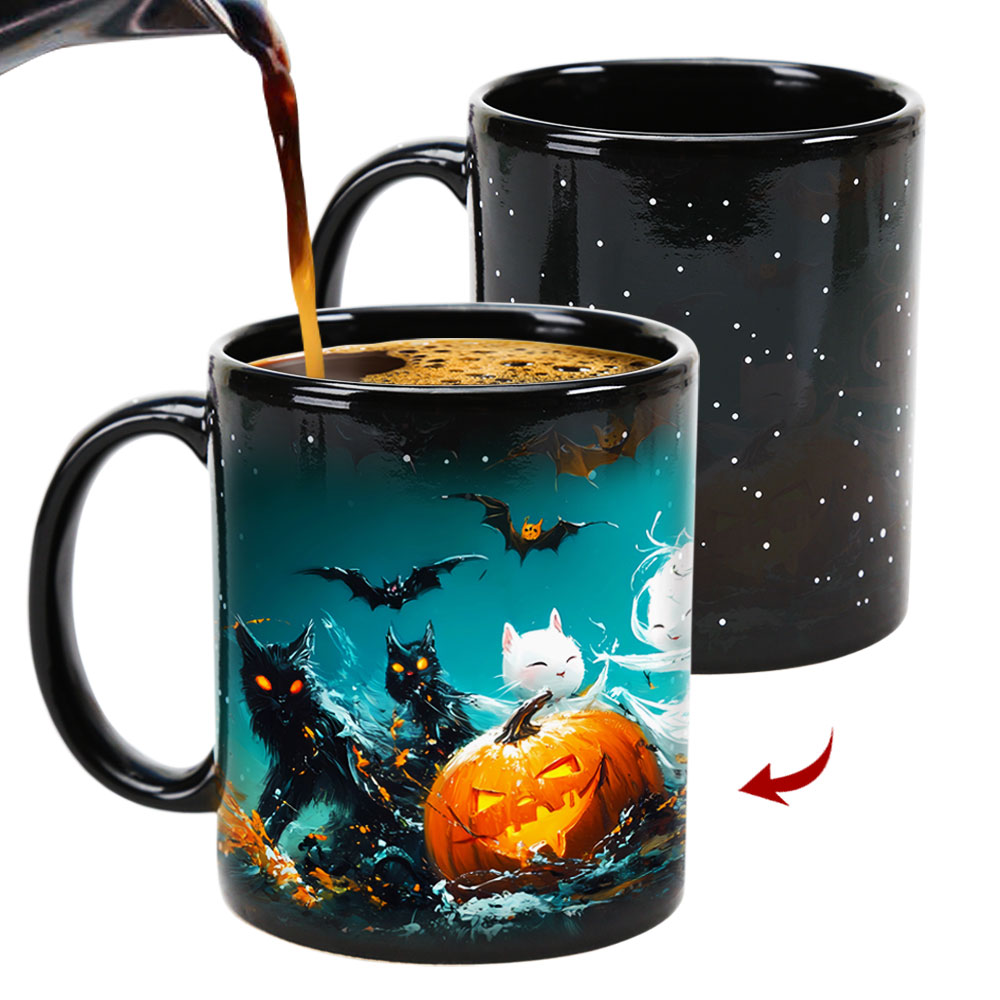 Starry-Halloween Party 2，Halloween Color Changing Mug Magic Mug.
