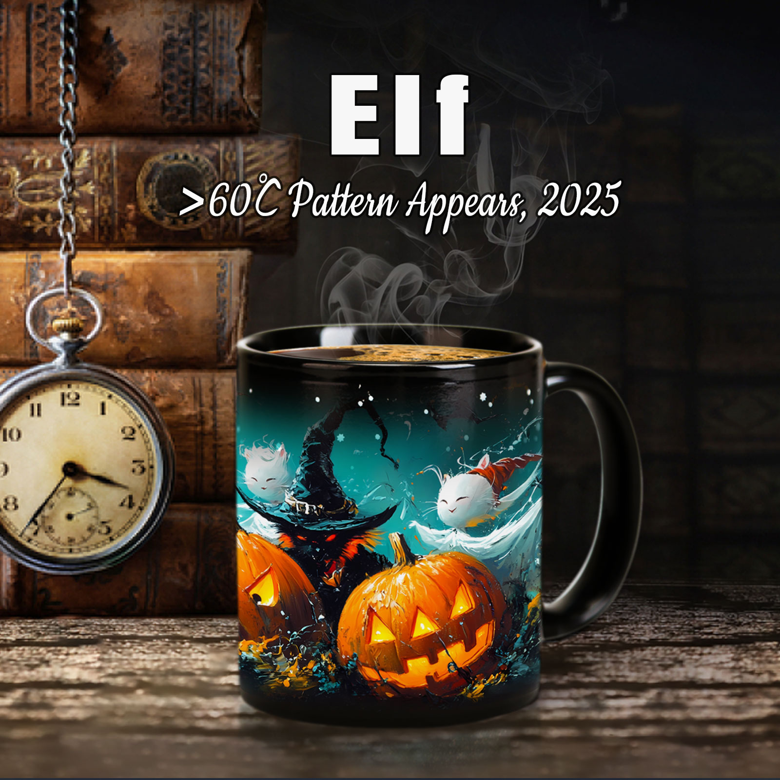 Starry-Halloween Party 2，Halloween Color Changing Mug Magic Mug.