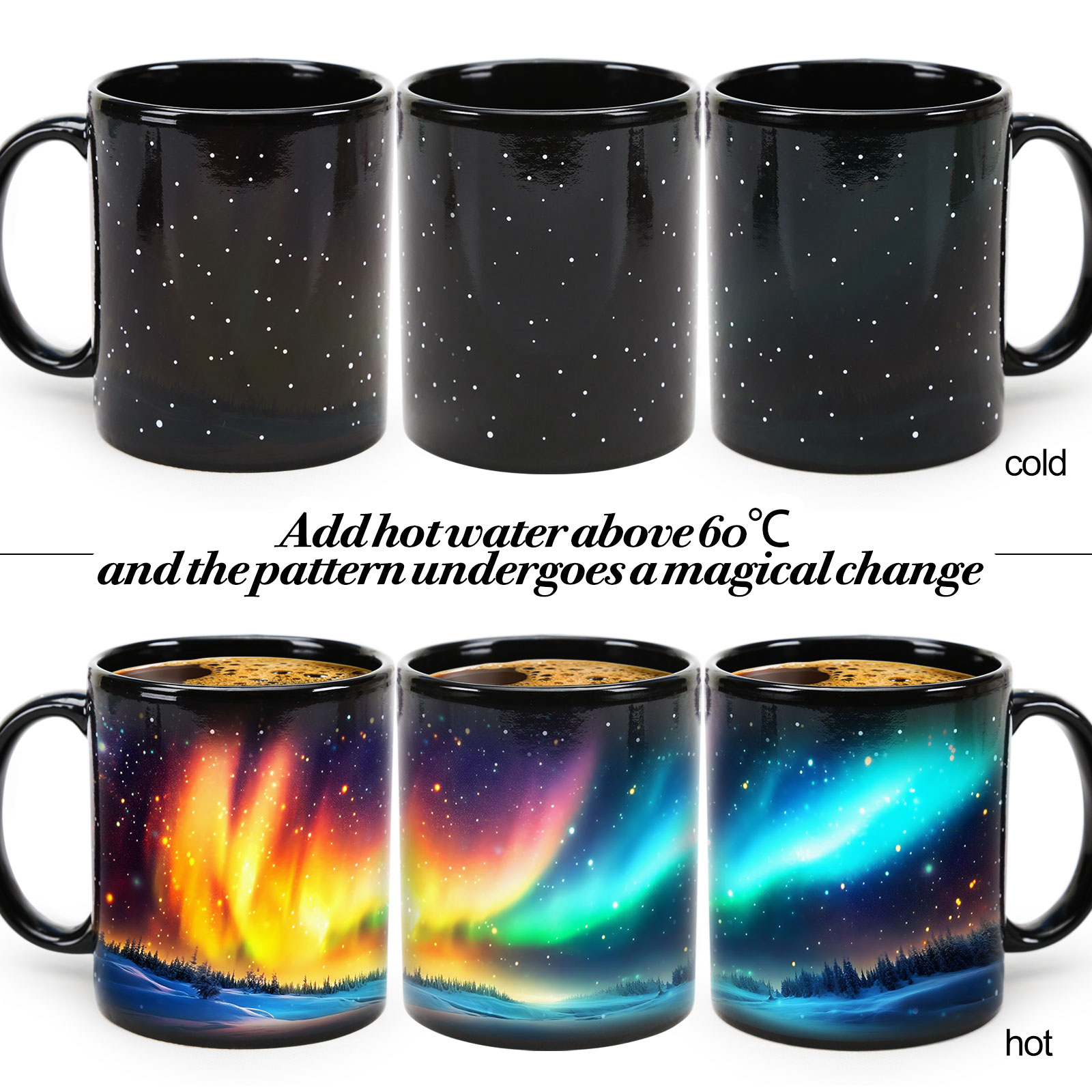 Starry Sky-Aurora D Color Changing Mug Magic Mug.