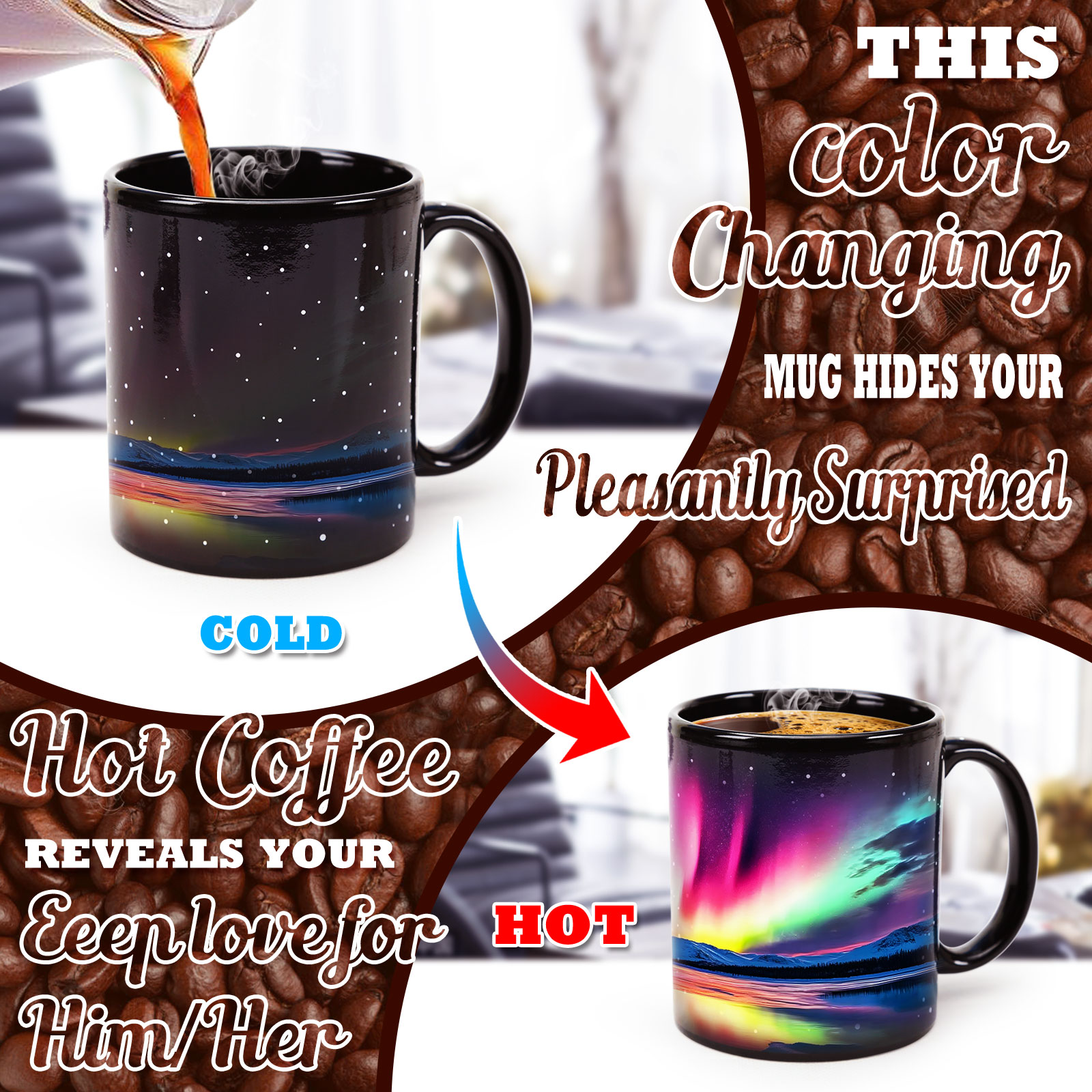 Starry Sky - Aurora A Color Changing Mug Magic Mug.