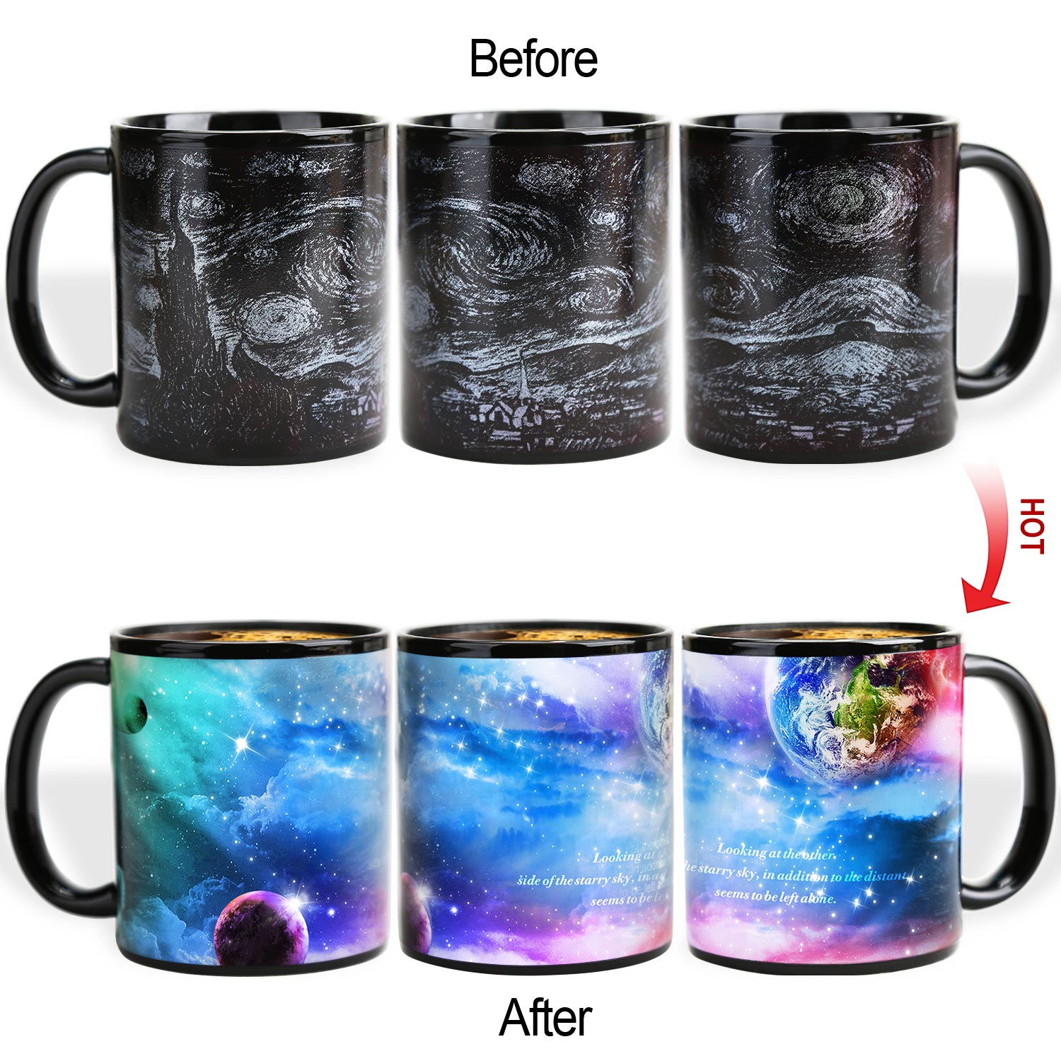 Van Gogh-Starry Sky Color Changing Mug Magic Mug.