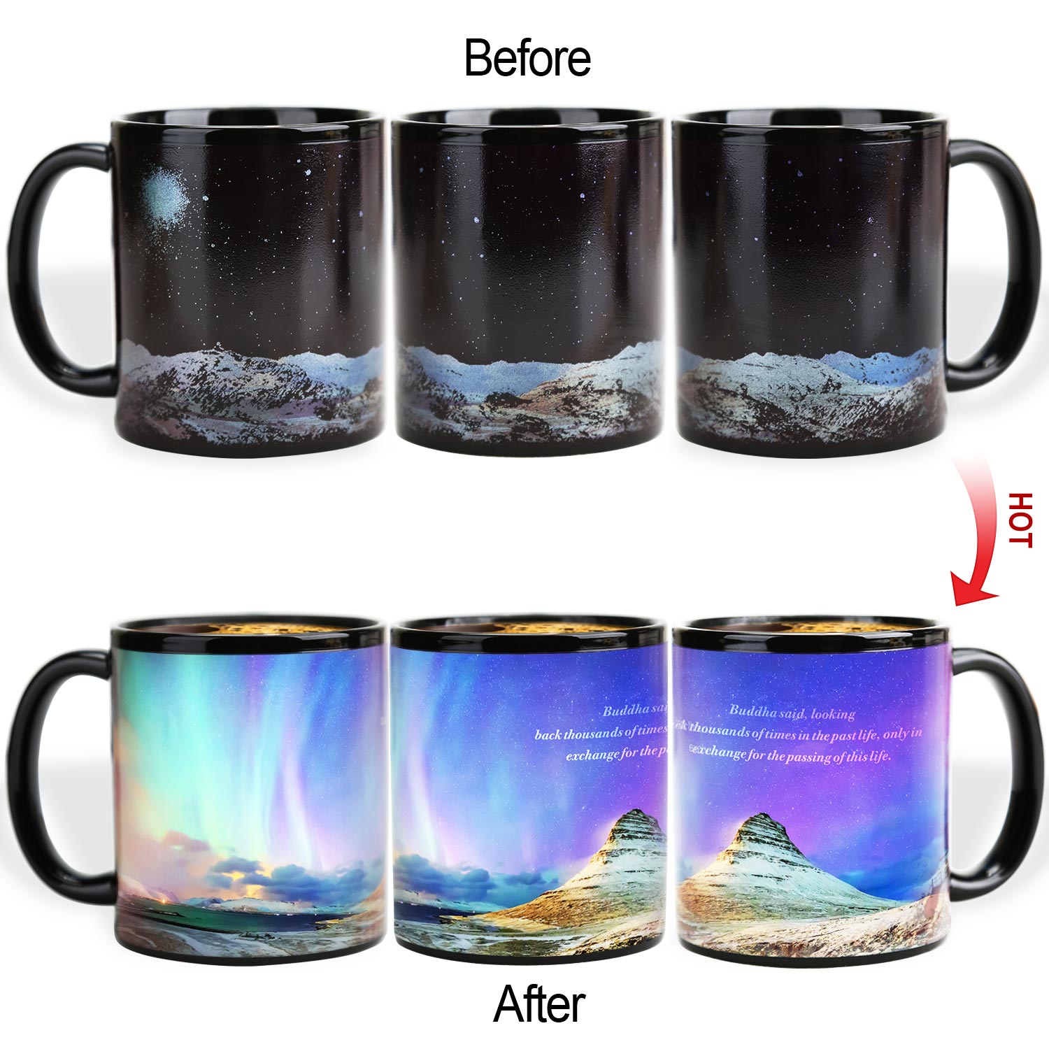 Wilderness-Aurora Color Changing Mug Magic Mug.