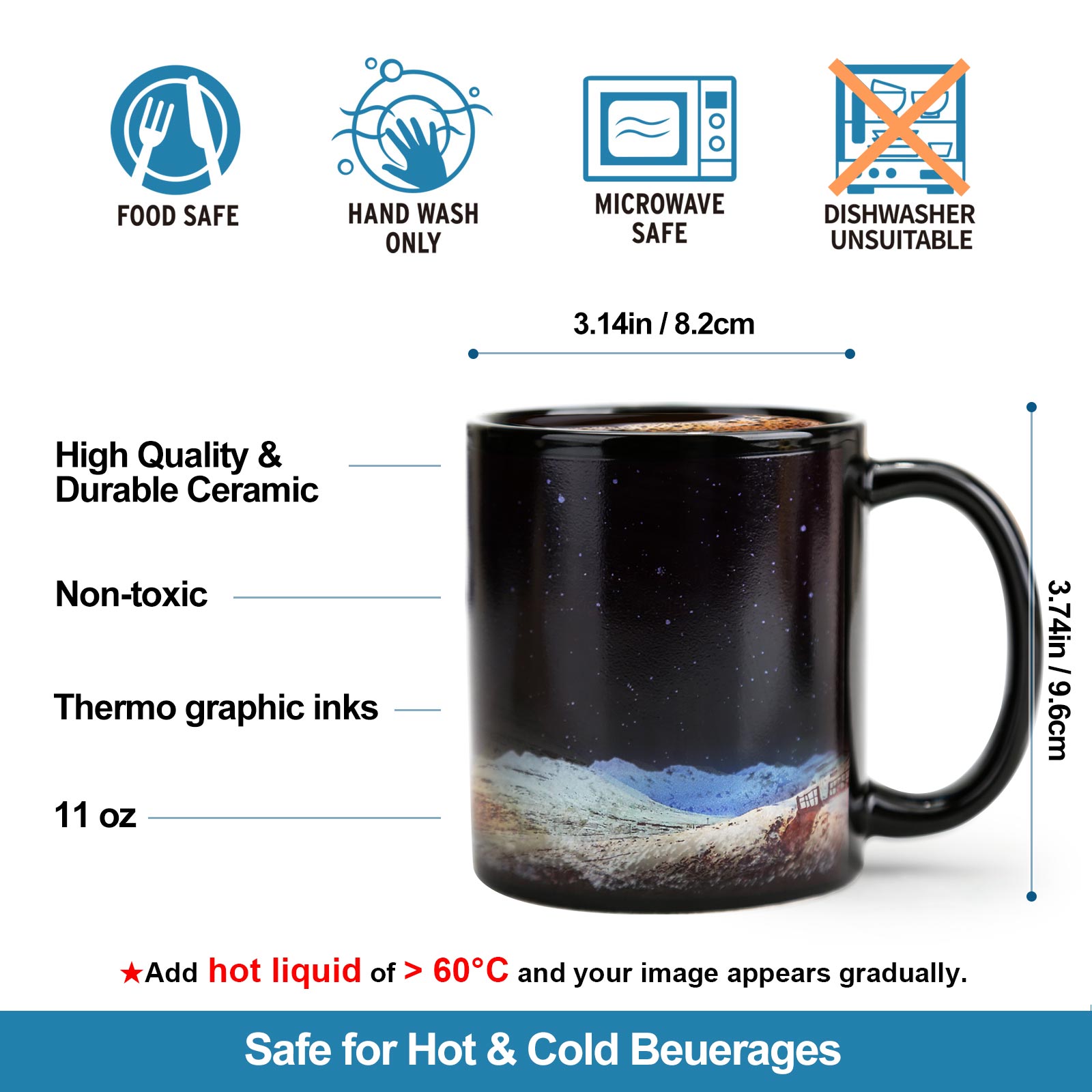 Wilderness-Aurora Color Changing Mug Magic Mug.