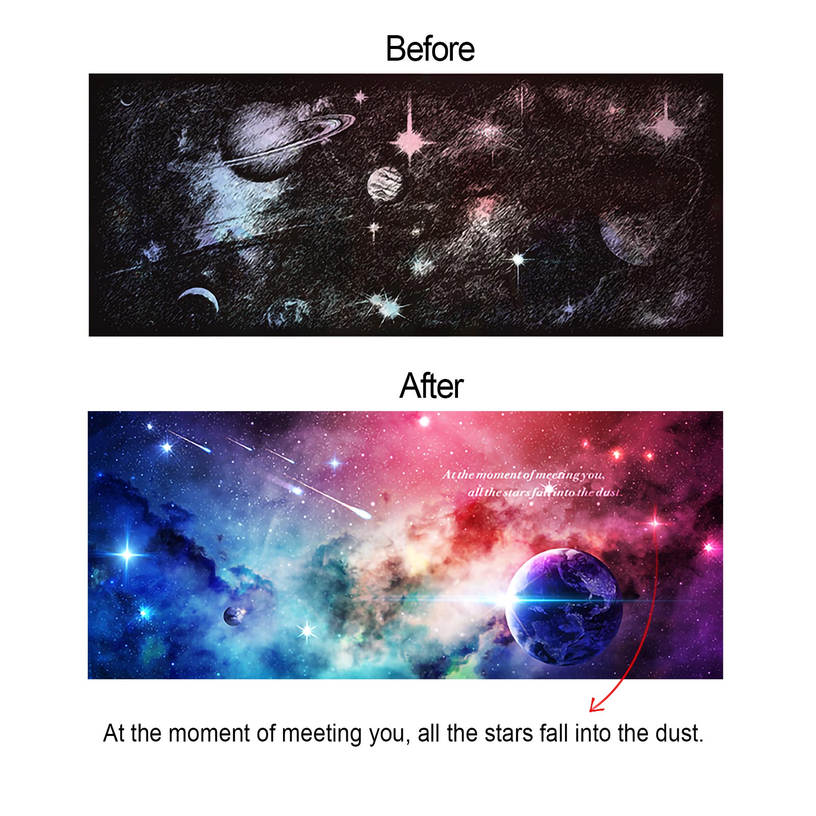 Starry Sky-Roaming Color Changing Mug Magic Mug.