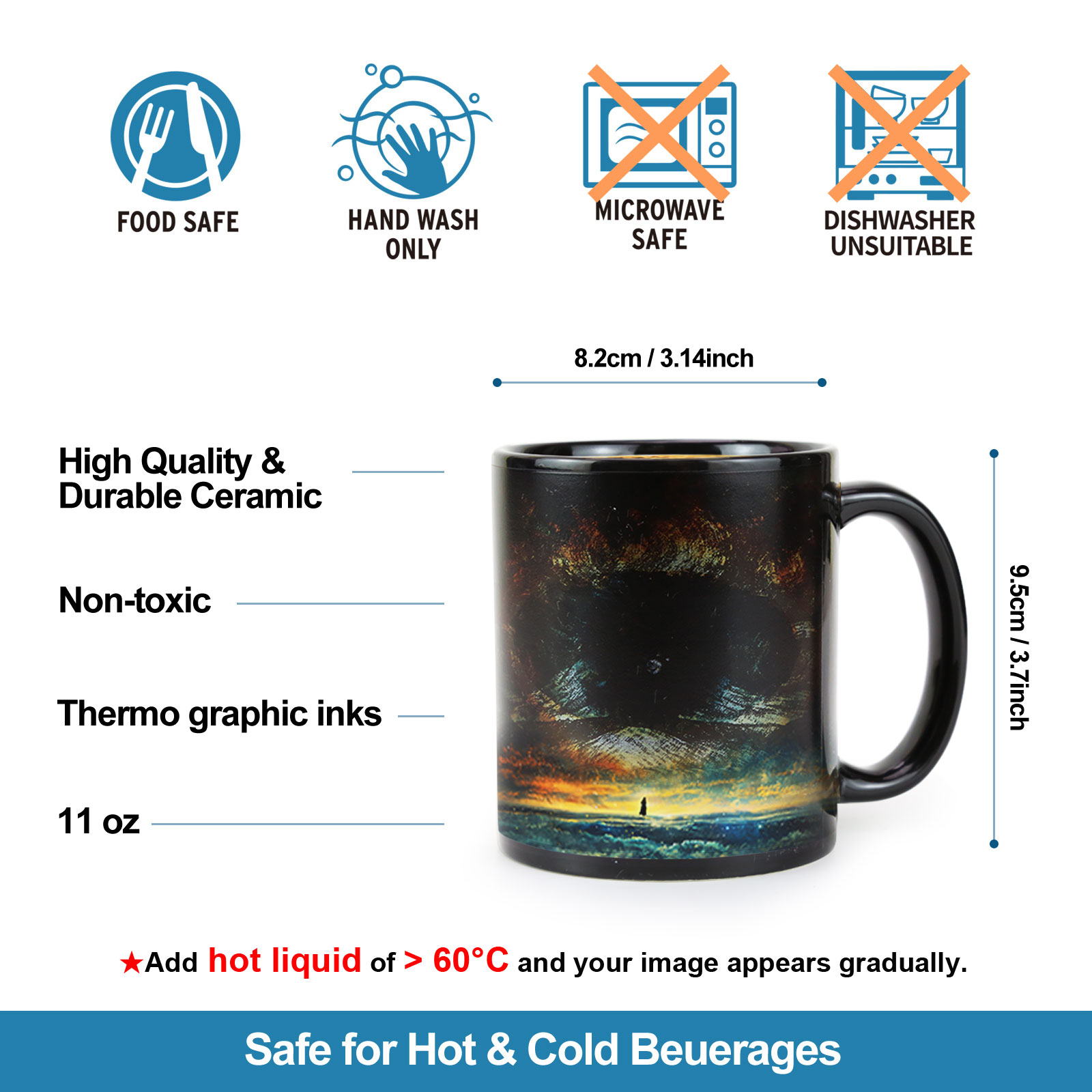 Interstellar-Eye Black Hole Color Changing Mug Magic Mug.