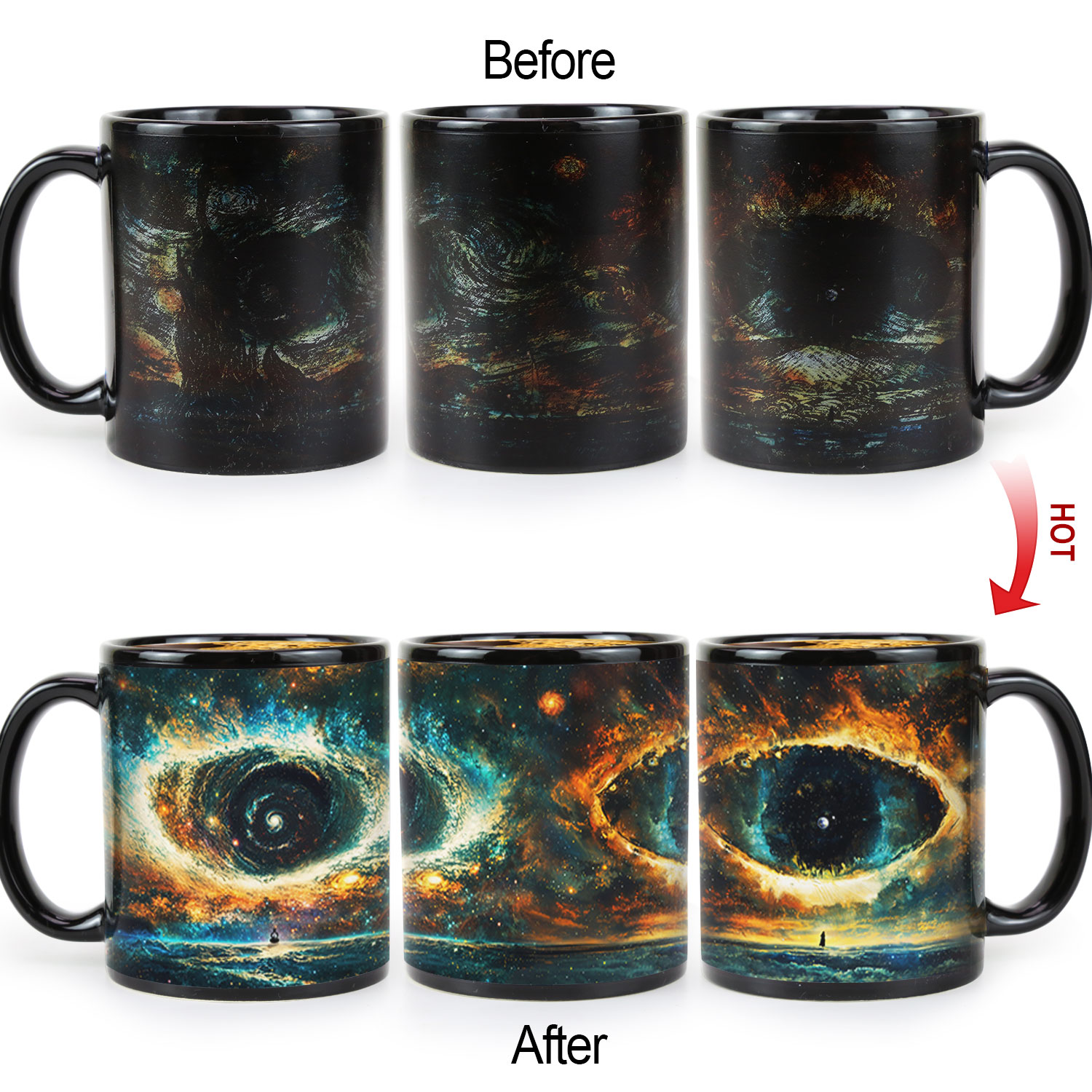 Interstellar-Eye Black Hole Color Changing Mug Magic Mug.
